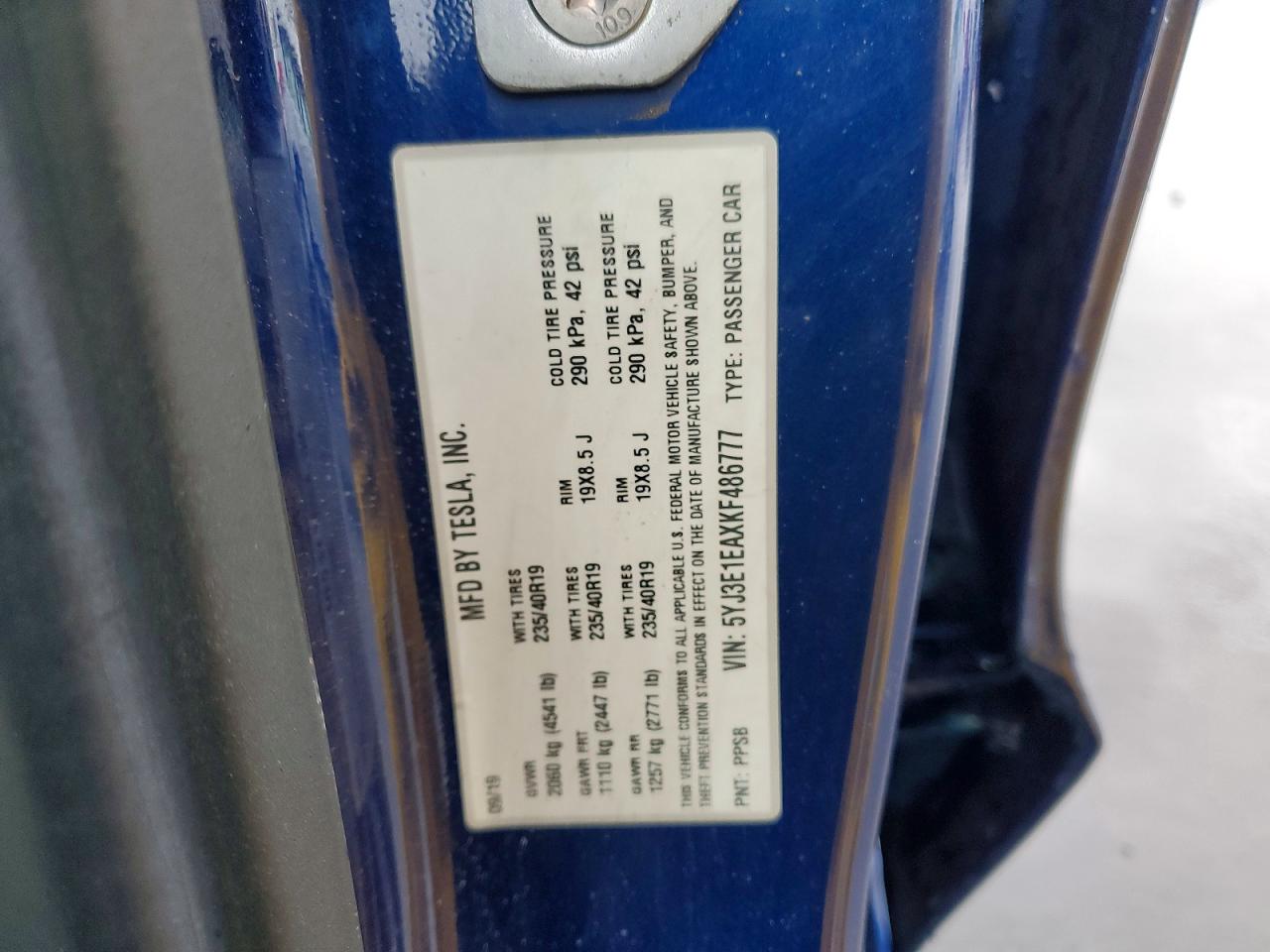 2019 TESLA MODEL 3 photo 25