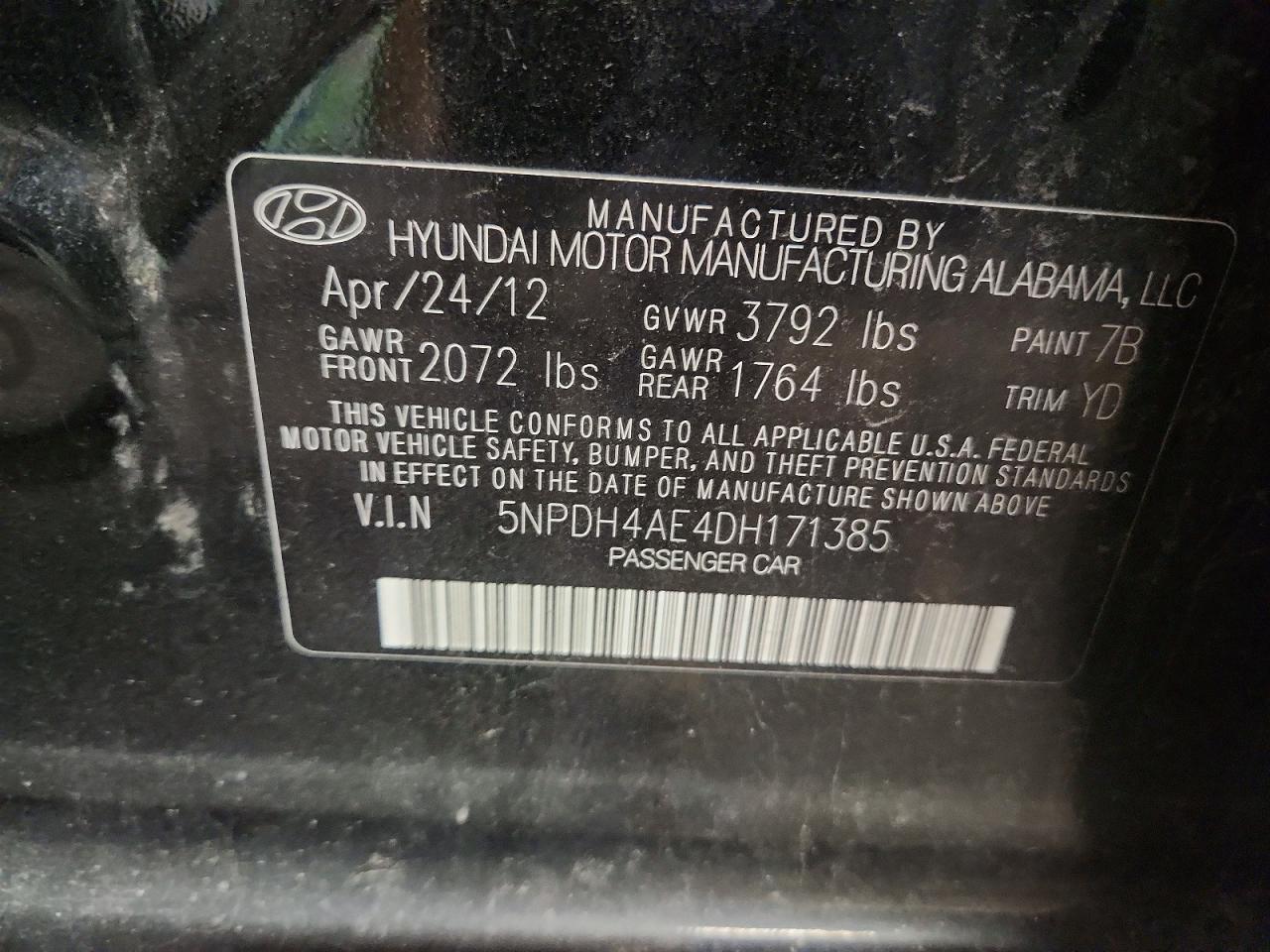 2013 HYUNDAI ELANTRA GLS photo 34
