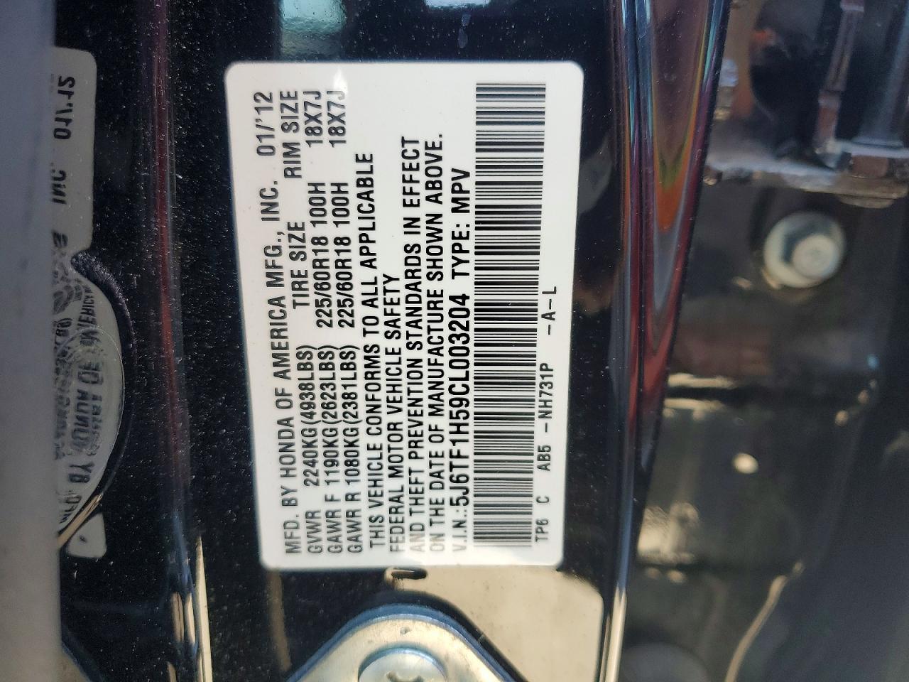 2012 HONDA CROSSTOUR EXL photo 27