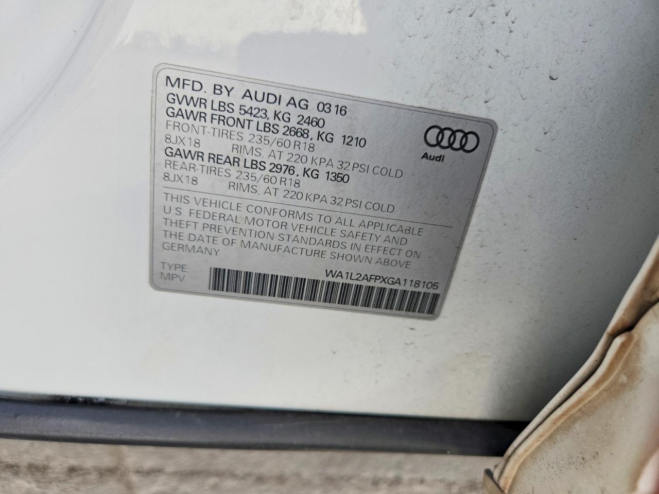 2016 AUDI Q5 PREMIUM PLUS photo 13