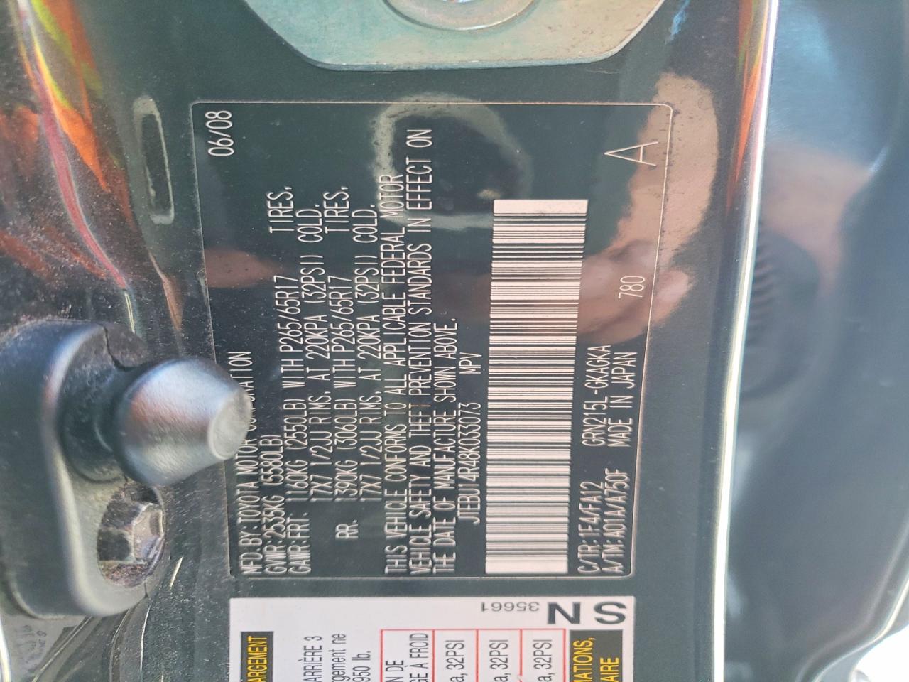 2008 TOYOTA 4RUNNER SR5 photo 40