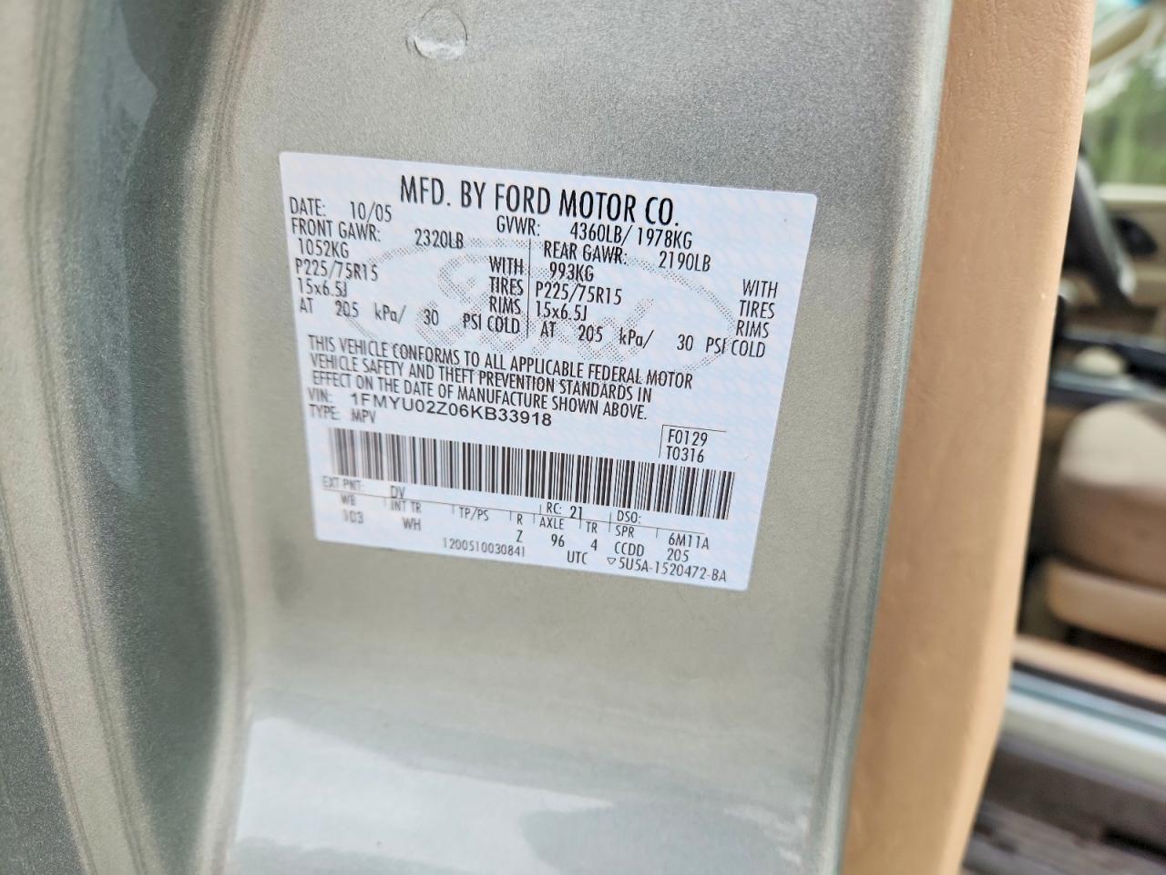 2006 FORD ESCAPE XLS photo 13