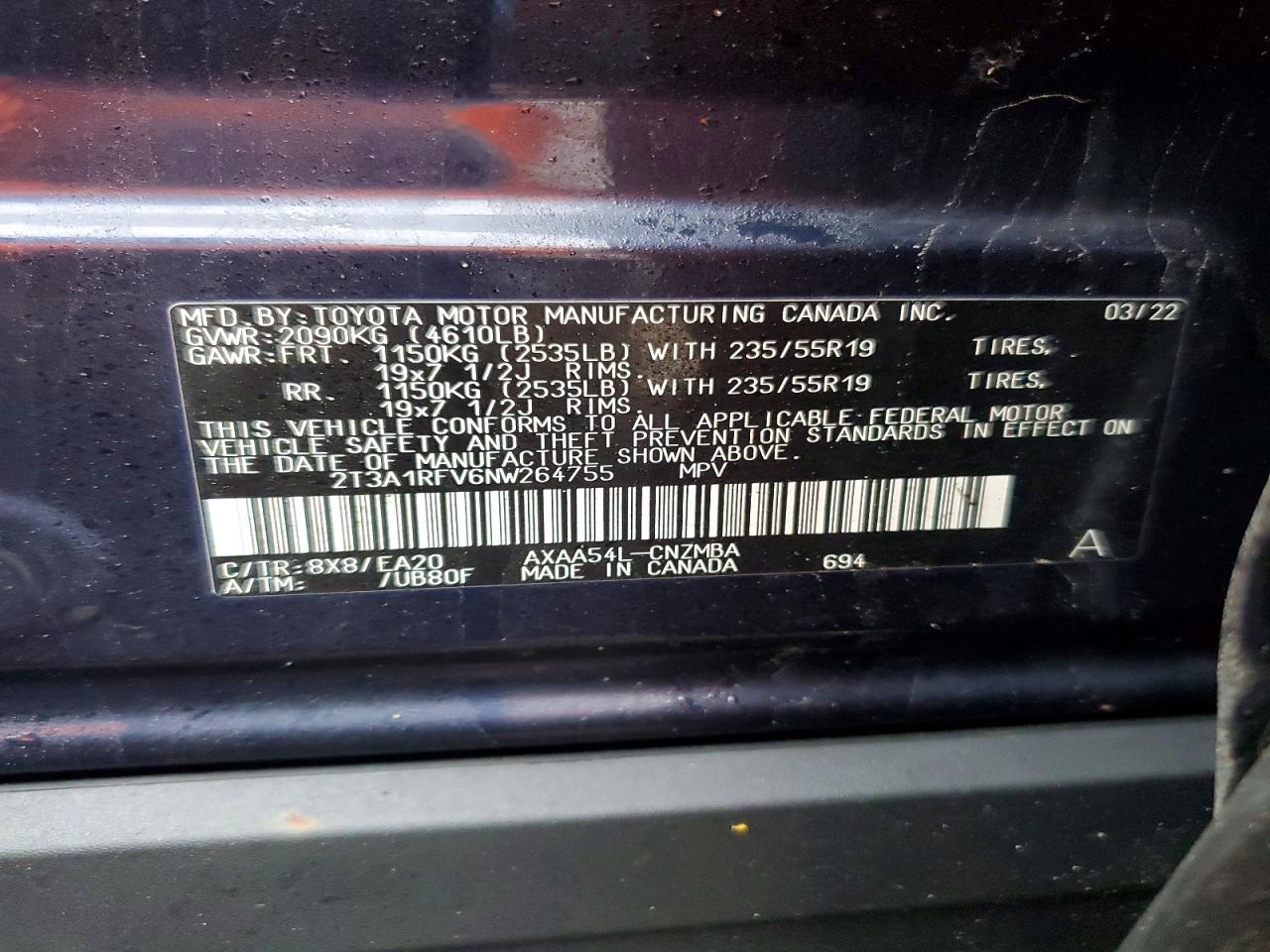 2022 TOYOTA RAV4 XLE PREMIUM photo 14
