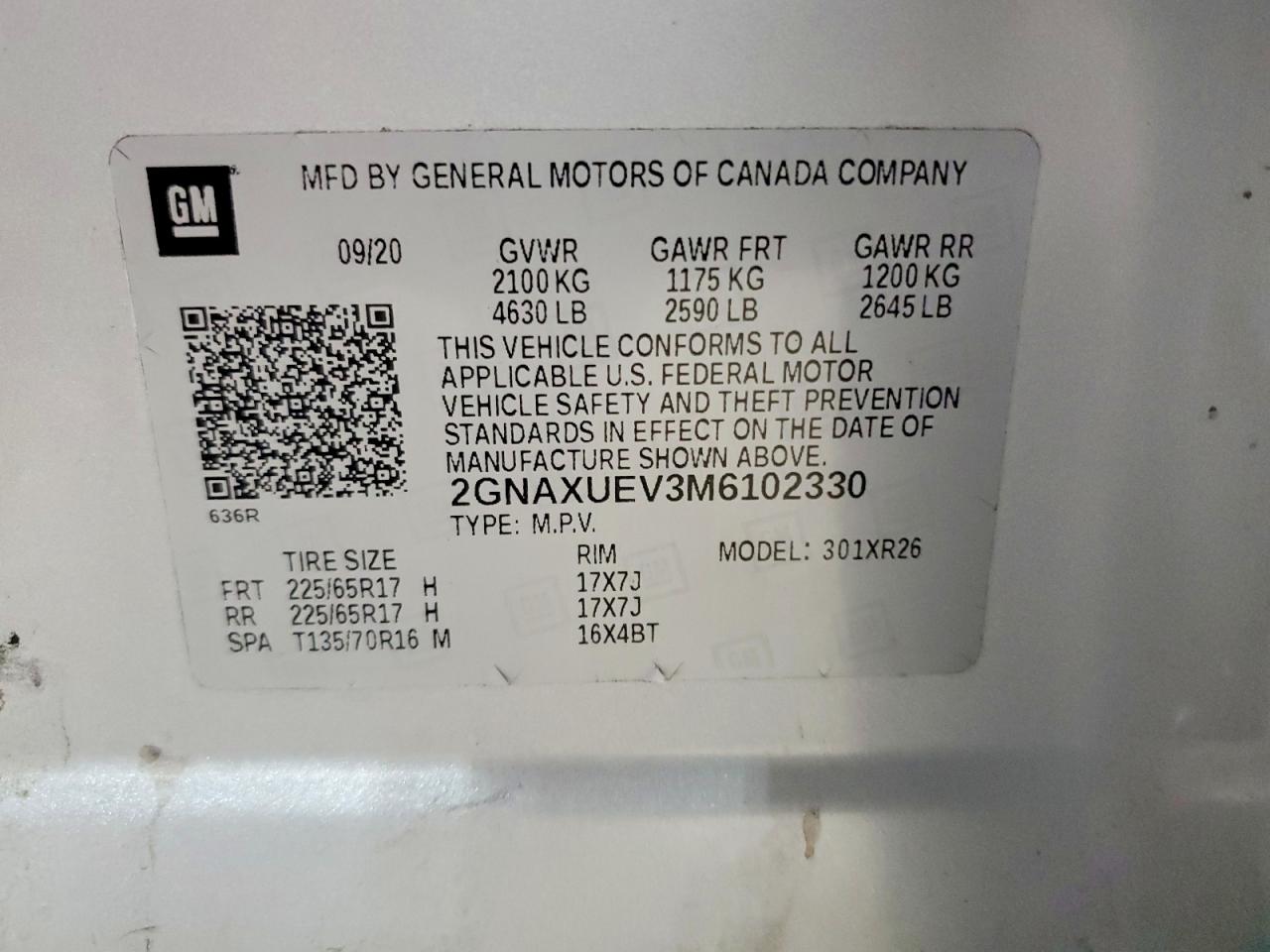 2021 CHEVROLET EQUINOX LT photo 13