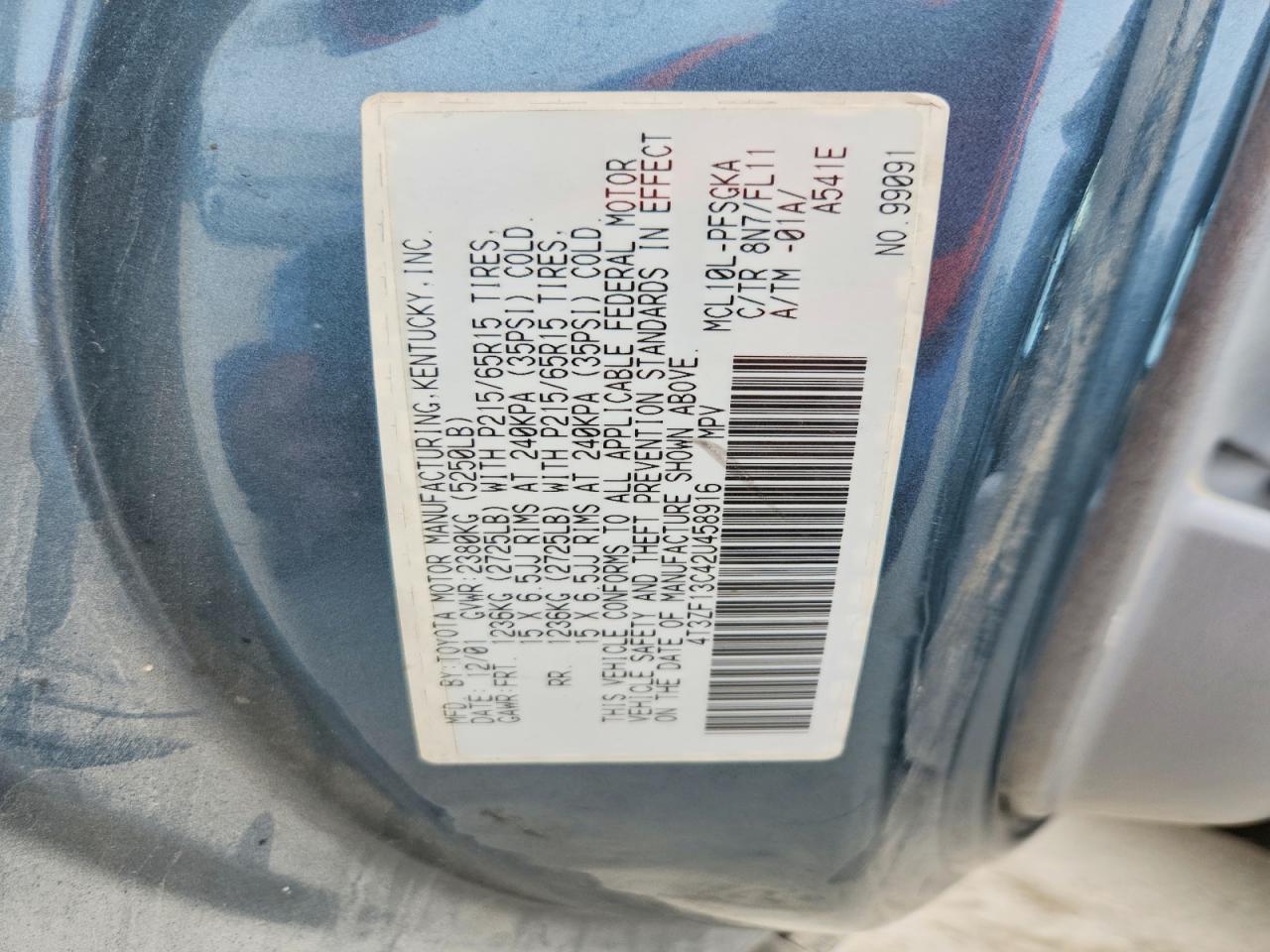 2002 TOYOTA SIENNA XLE photo 37
