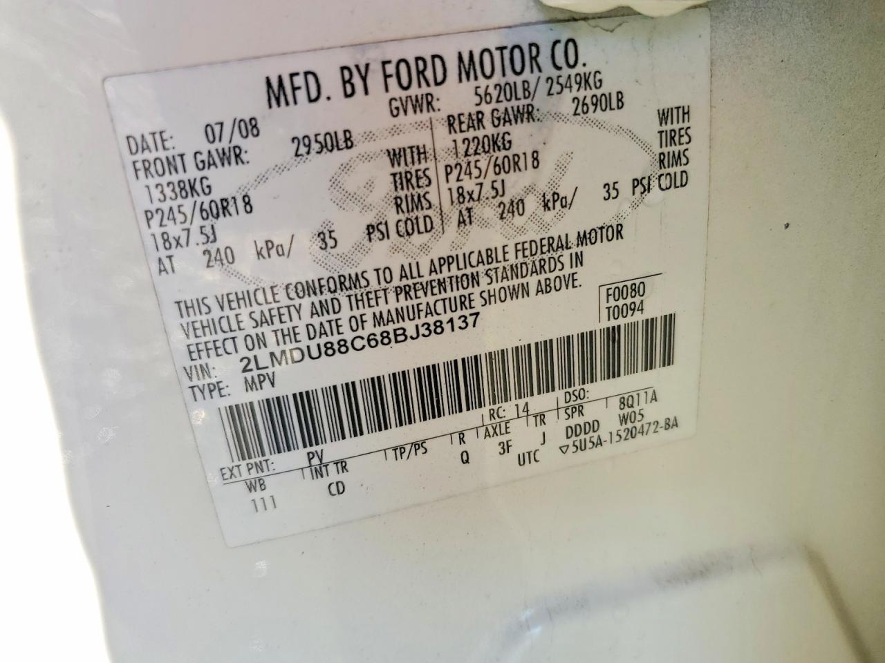 2008 LINCOLN MKX photo 23