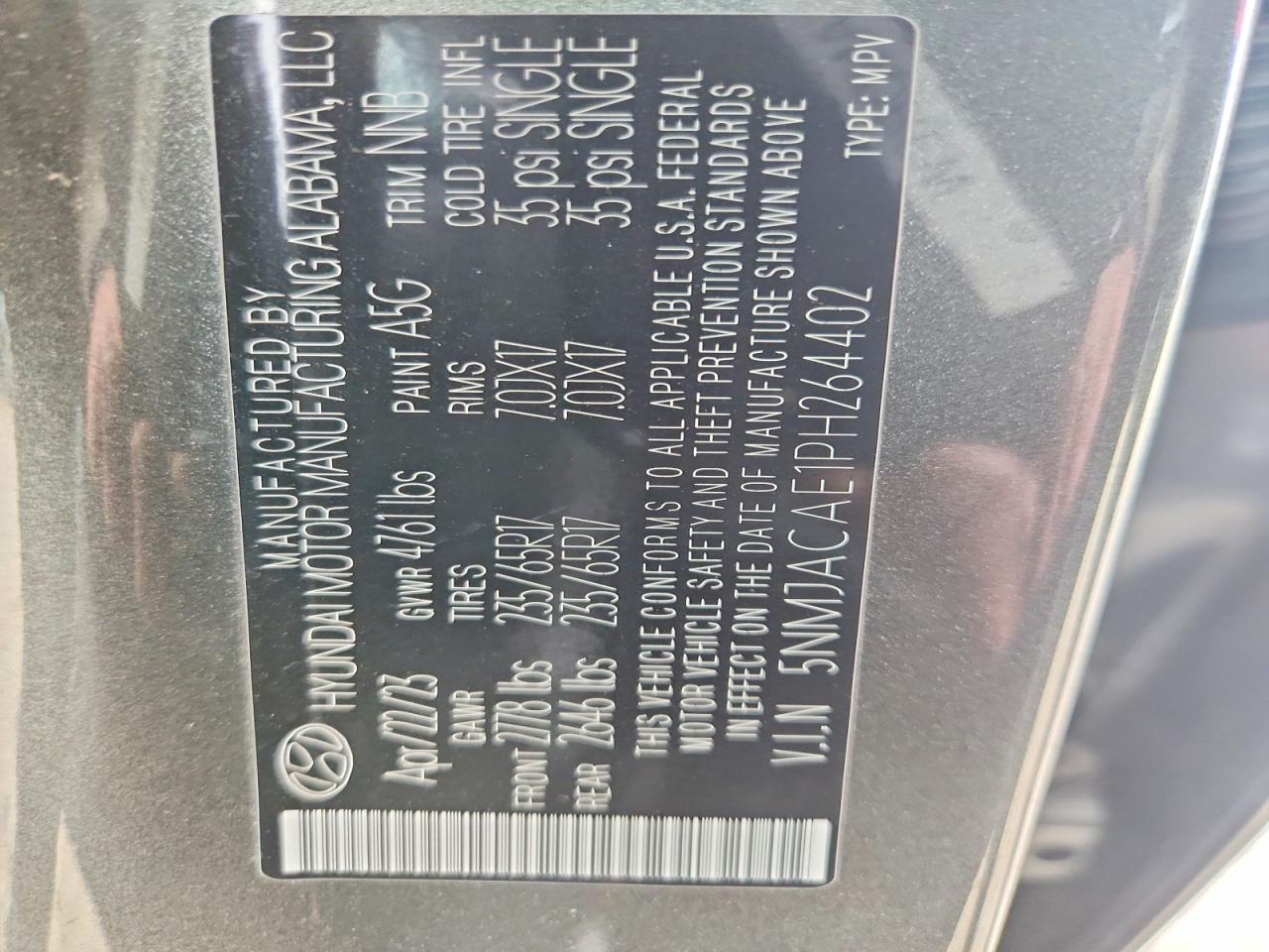 2023 HYUNDAI TUCSON SE photo 13