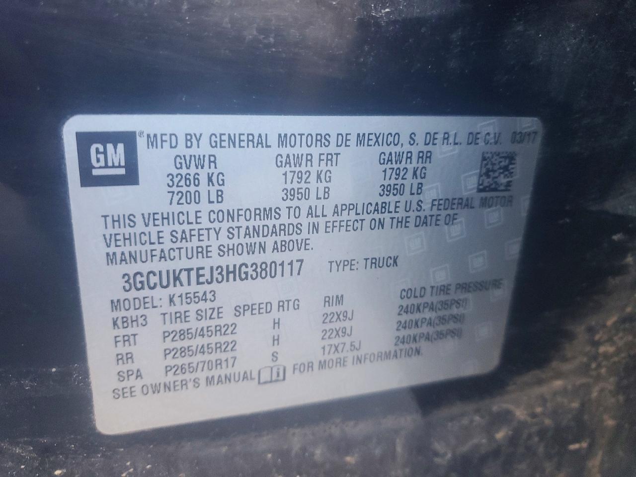 2017 CHEVROLET SILVERADO K1500 HIGH COUNTRY photo 12