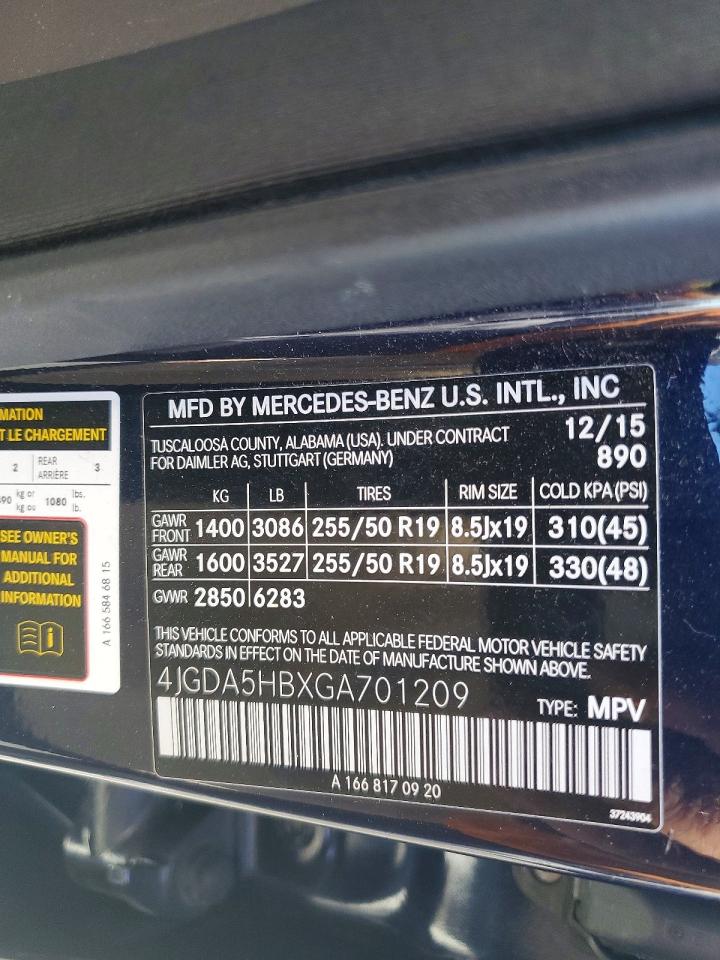 2016 MERCEDES-BENZ GLE 350 4MATIC photo 13