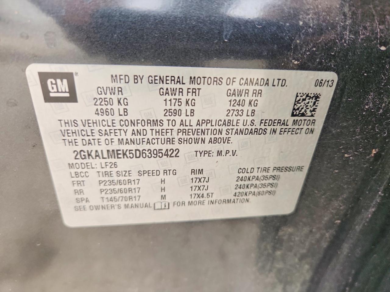 2013 GMC TERRAIN SLE photo 27