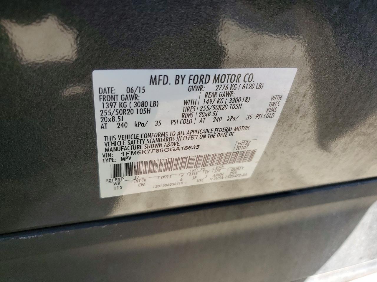 2016 FORD EXPLORER LIMITED photo 27