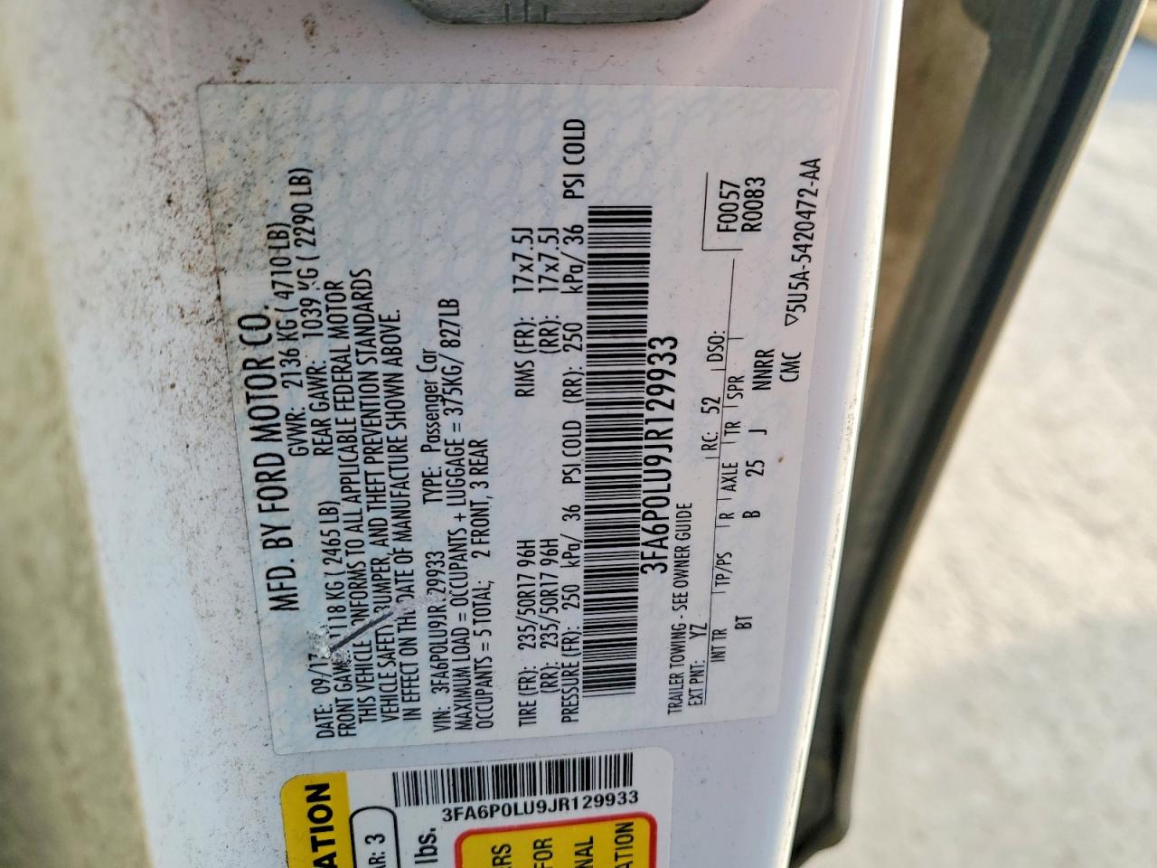2018 FORD FUSION SE HYBRID photo 49