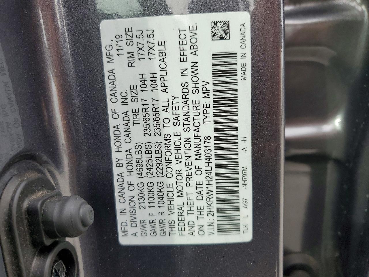 2020 HONDA CR-V LX photo 27