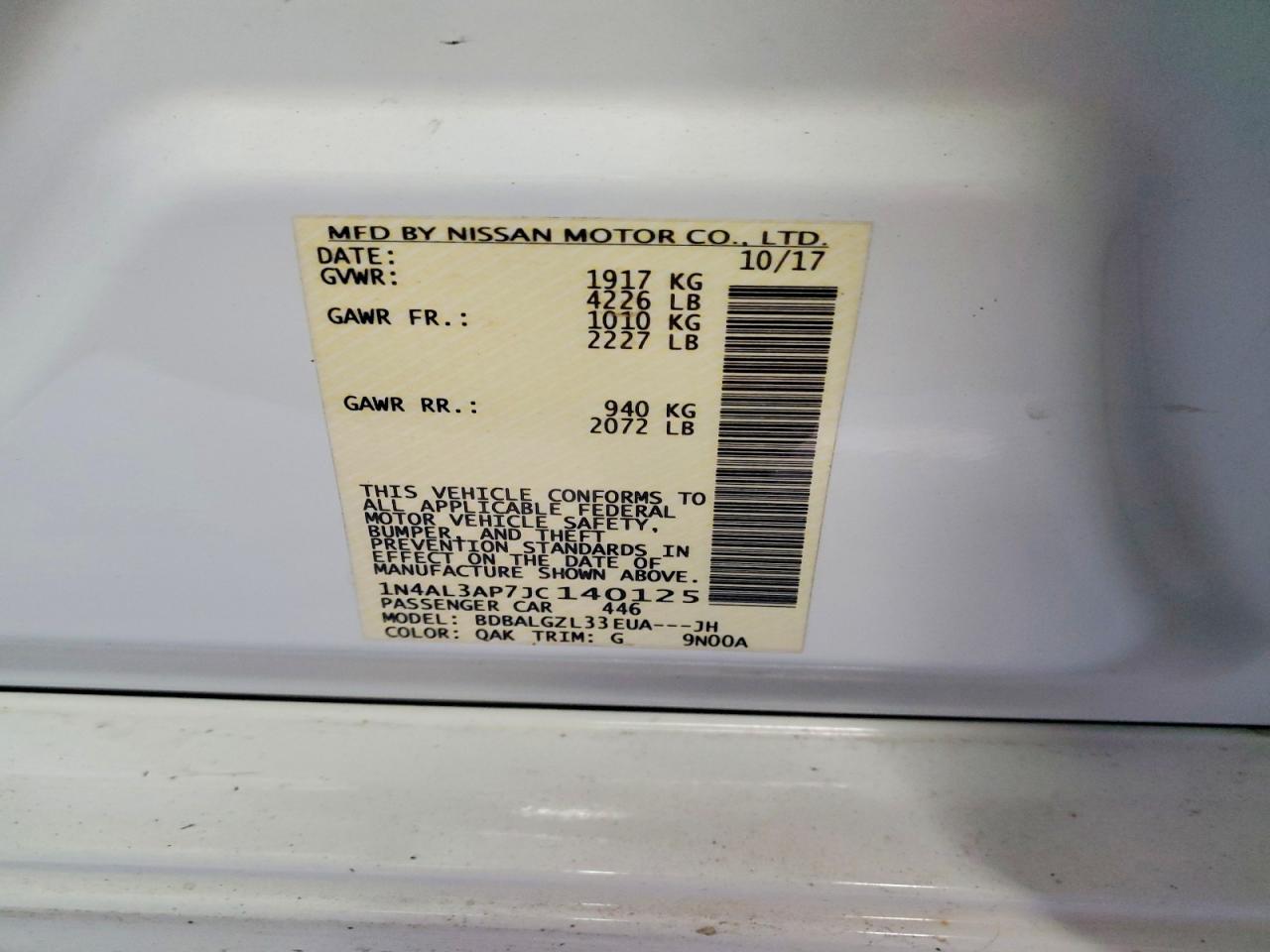 2018 NISSAN ALTIMA 2.5 S photo 23