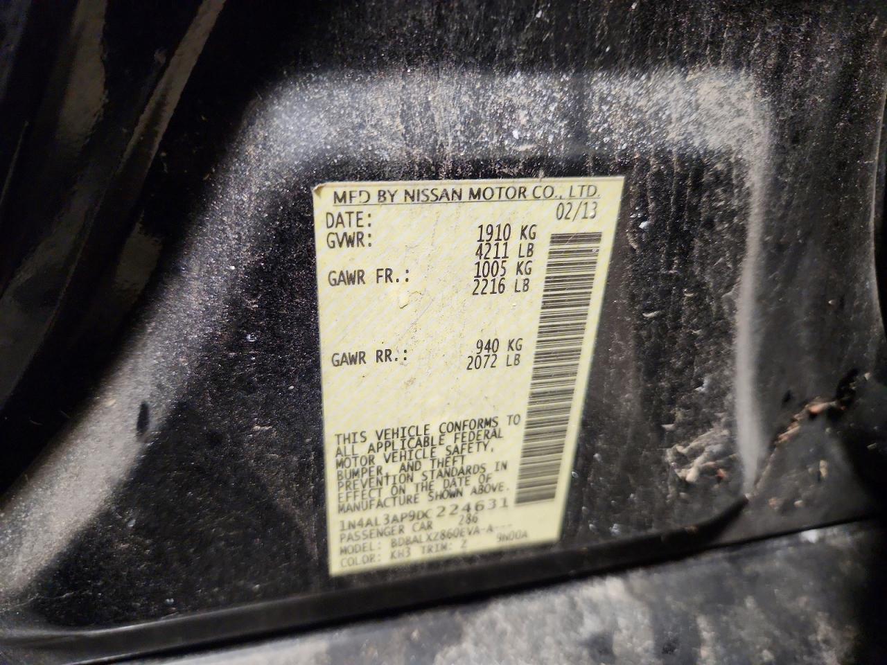 2013 NISSAN ALTIMA 2.5 photo 13
