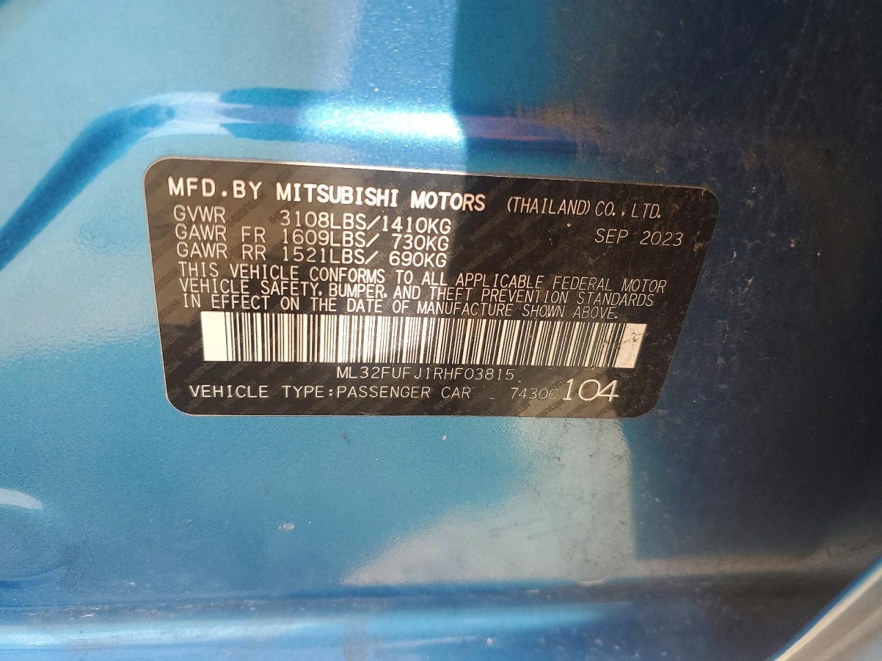 2024 MITSUBISHI MIRAGE G4 ES photo 34