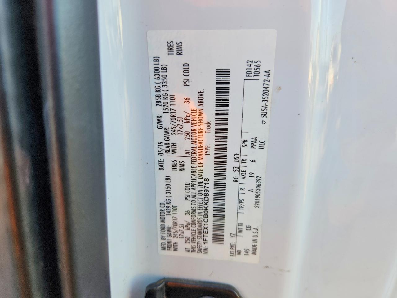 2019 FORD F150 SUPER CAB photo 12
