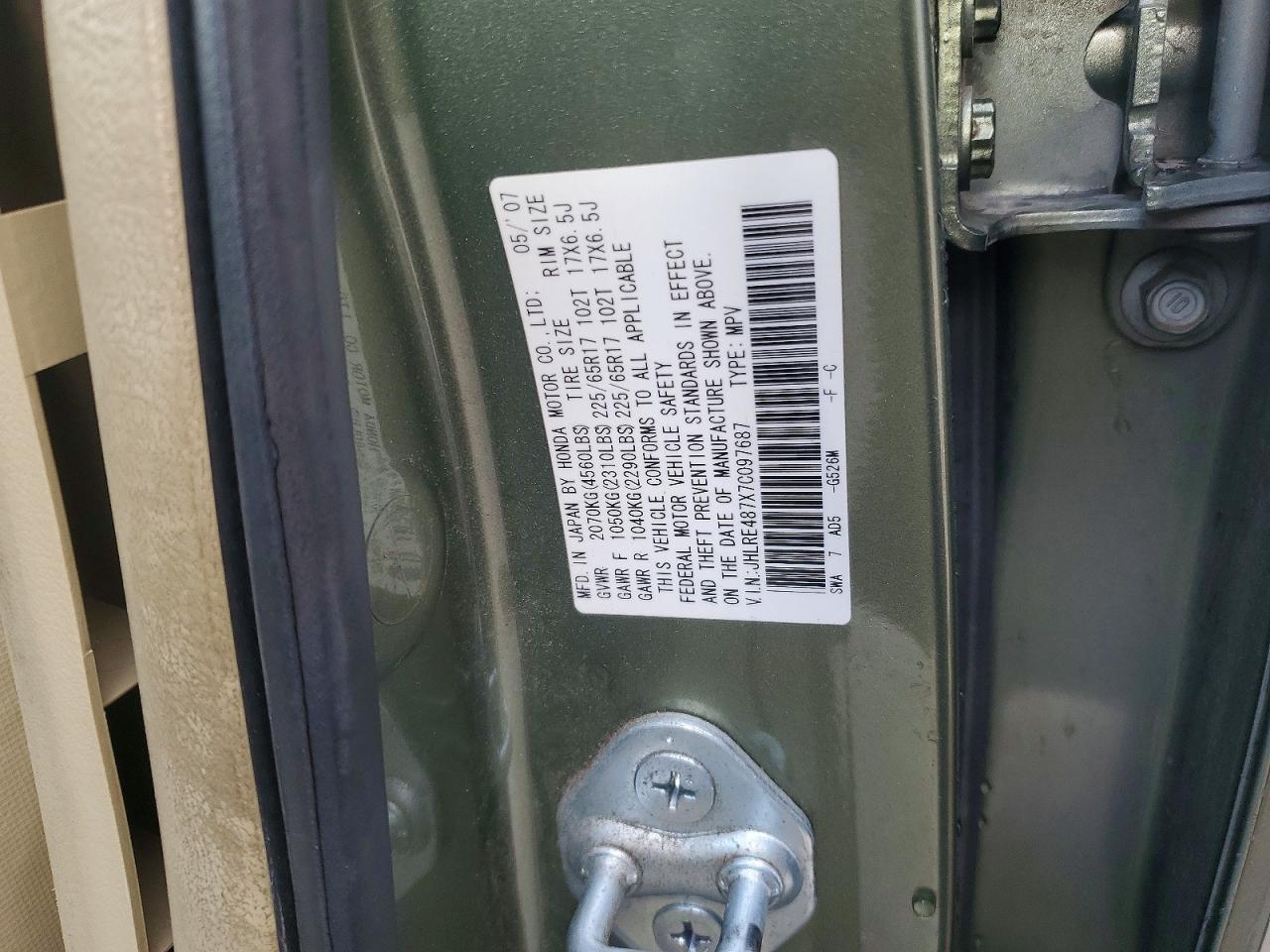 2007 HONDA CR-V EXL photo 40