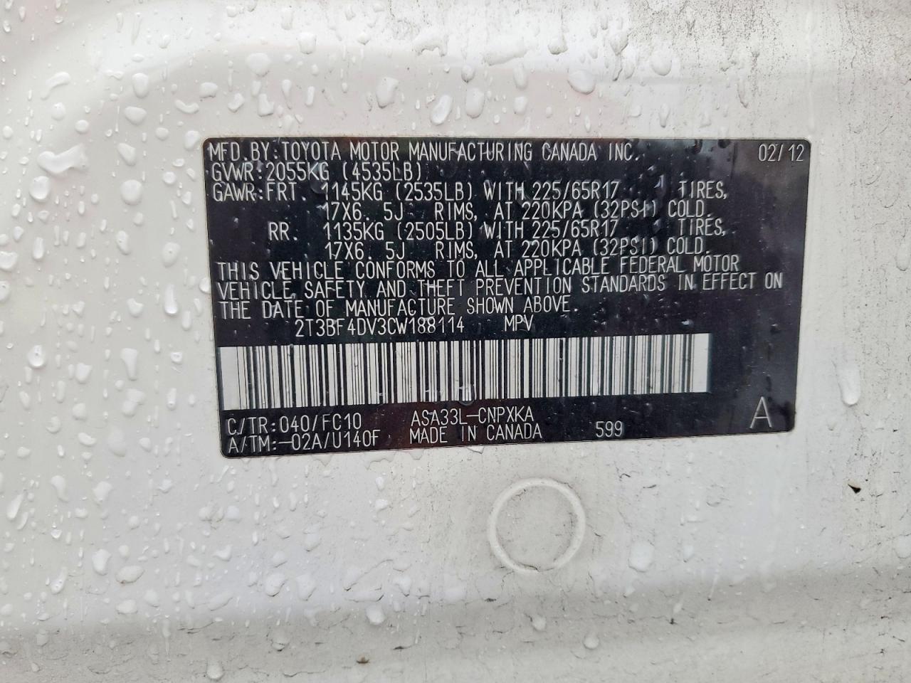 2012 TOYOTA RAV4 photo 13