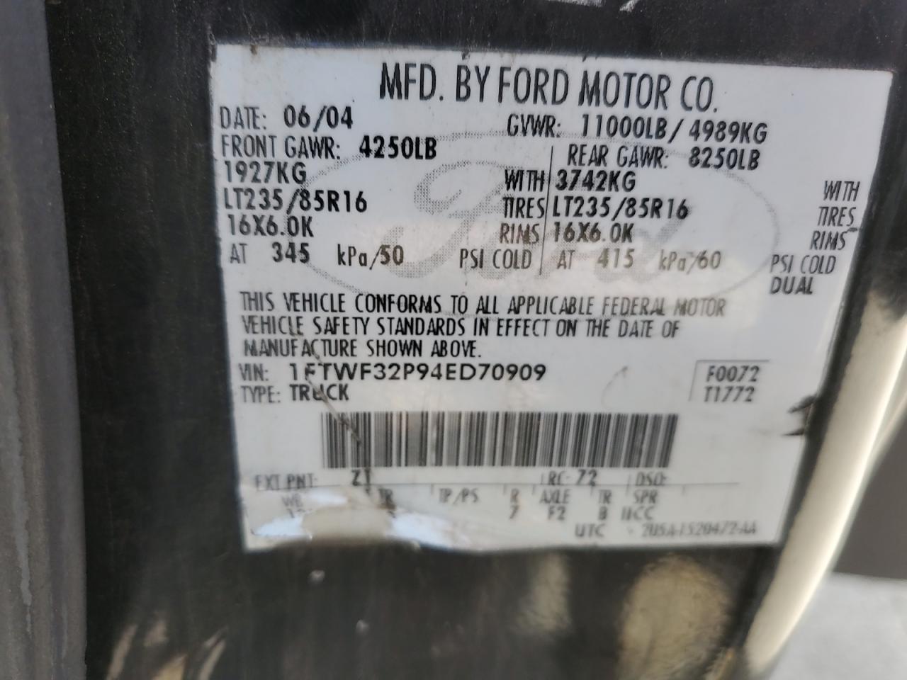 2004 FORD F350 SUPER DUTY photo 23