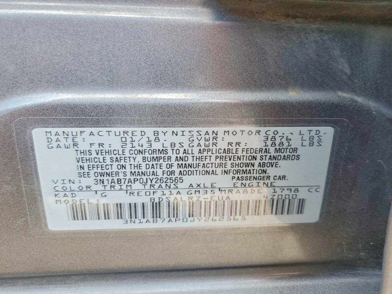 2018 NISSAN SENTRA S photo 23