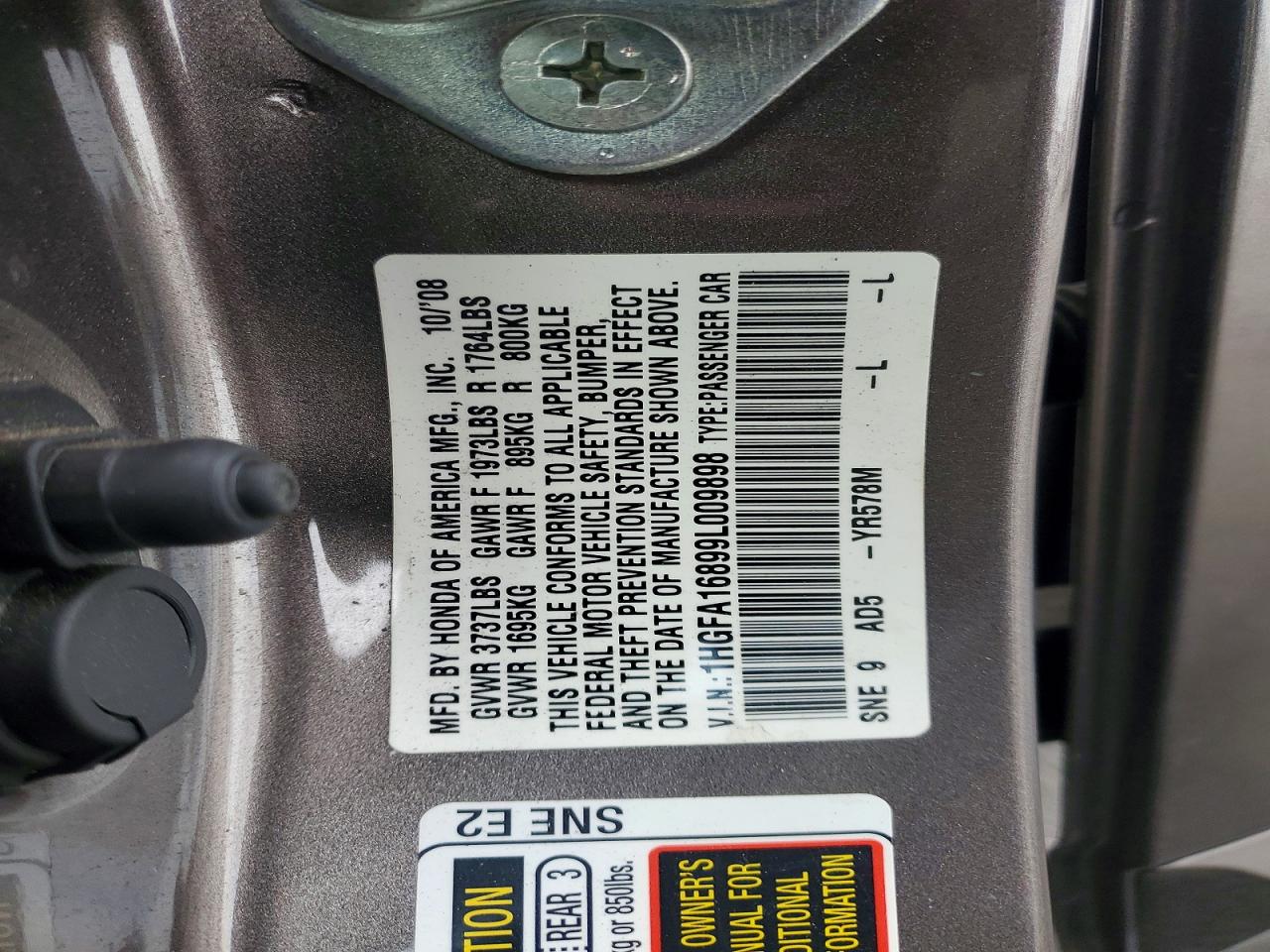 2009 HONDA CIVIC EX photo 34