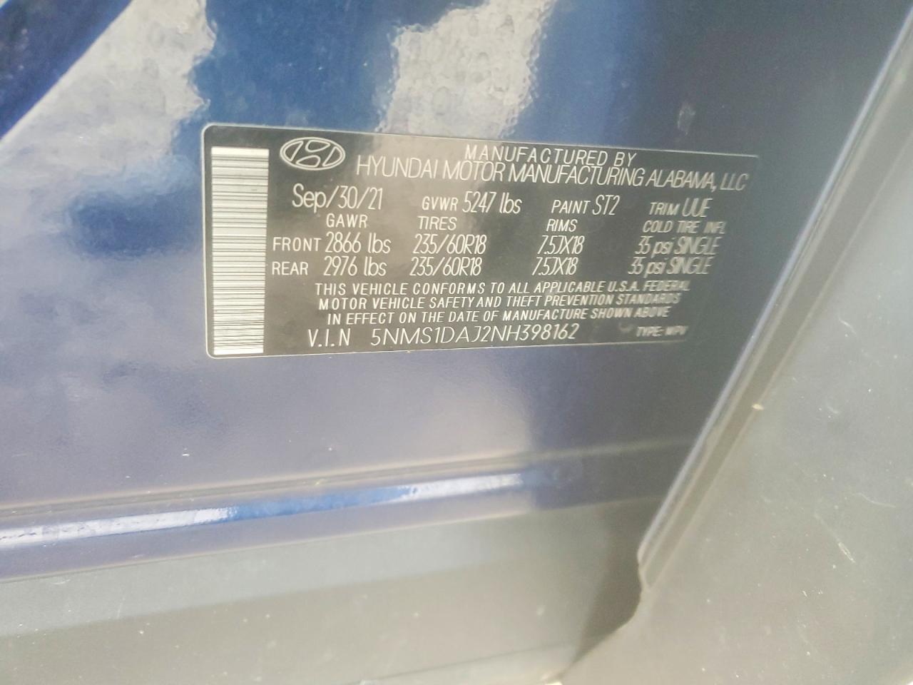 2022 HYUNDAI SANTA FE SE photo 27