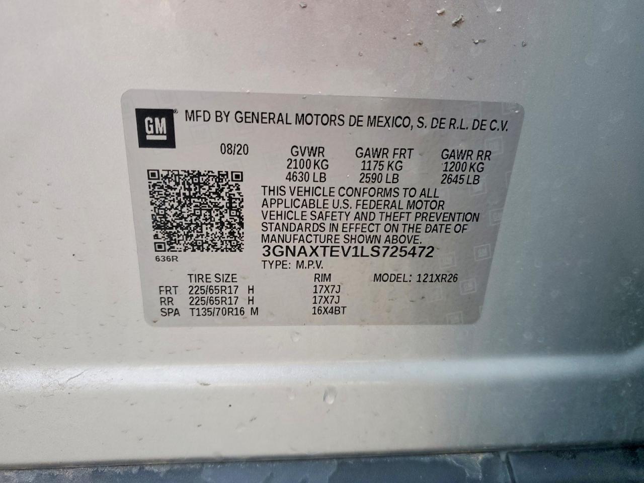 2020 CHEVROLET EQUINOX LT photo 25