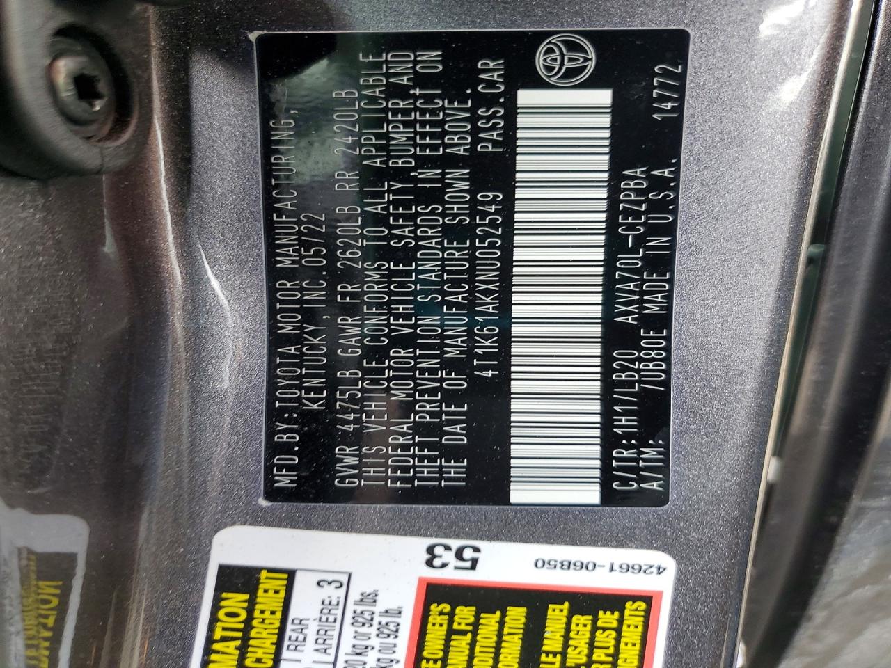 2022 TOYOTA CAMRY XSE photo 23