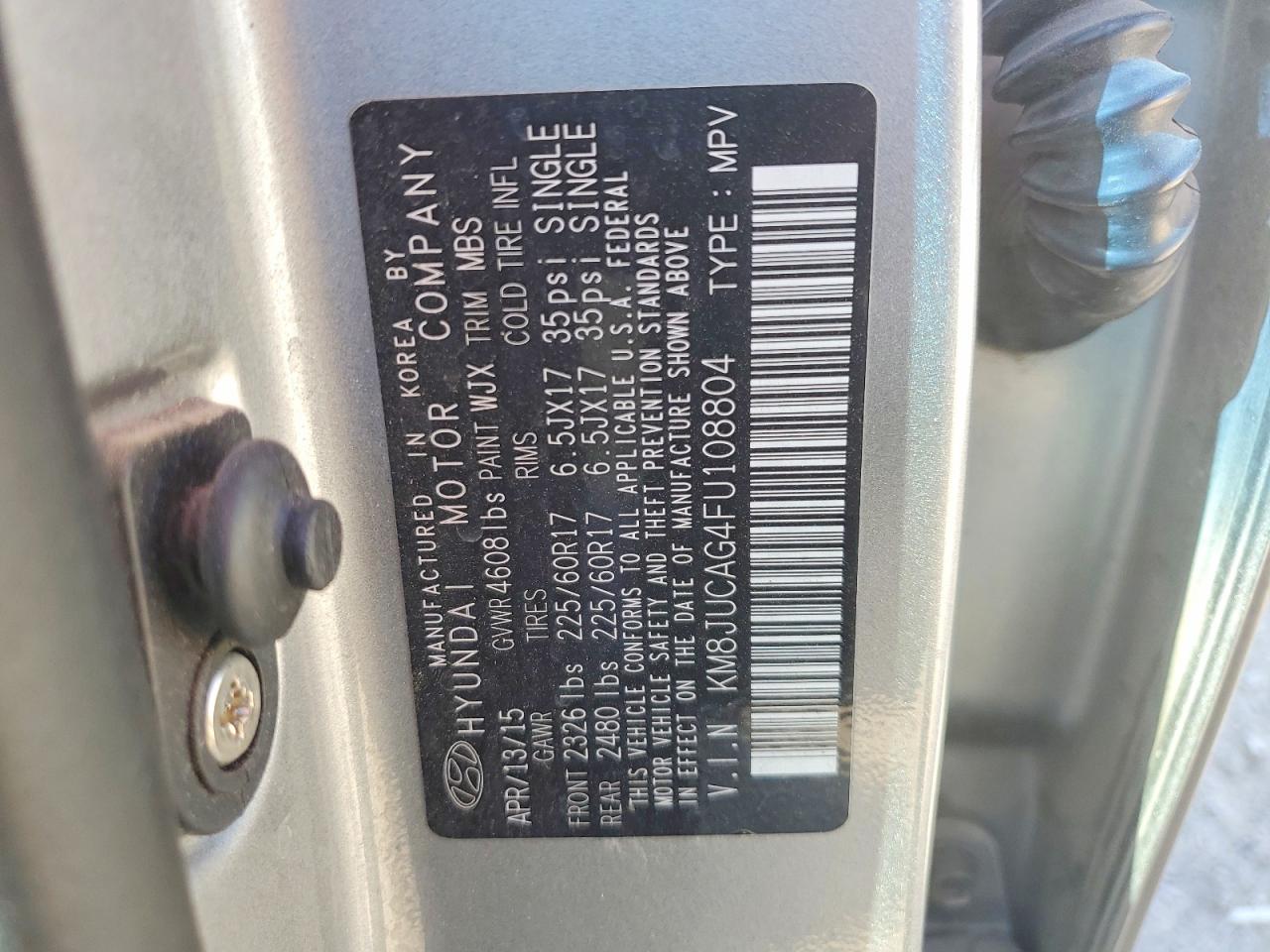 2015 HYUNDAI TUCSON SE photo 23