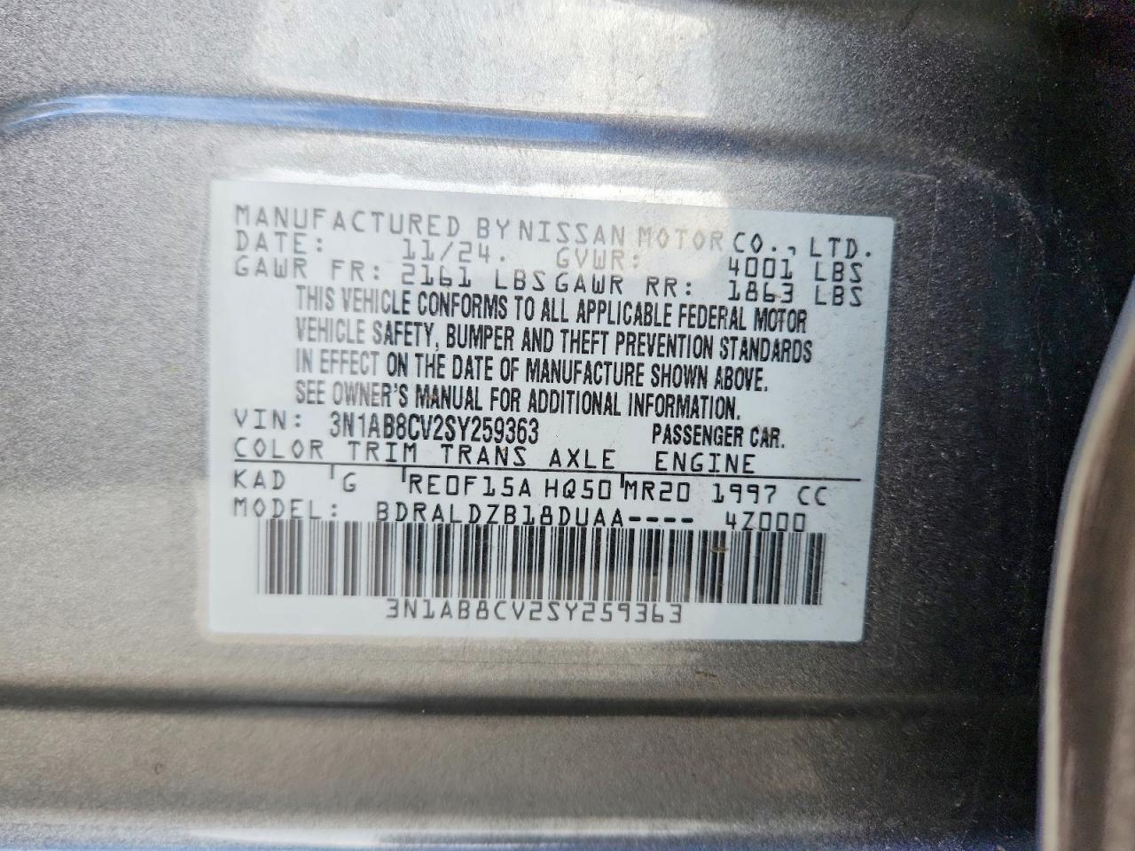 2025 NISSAN SENTRA SV photo 12