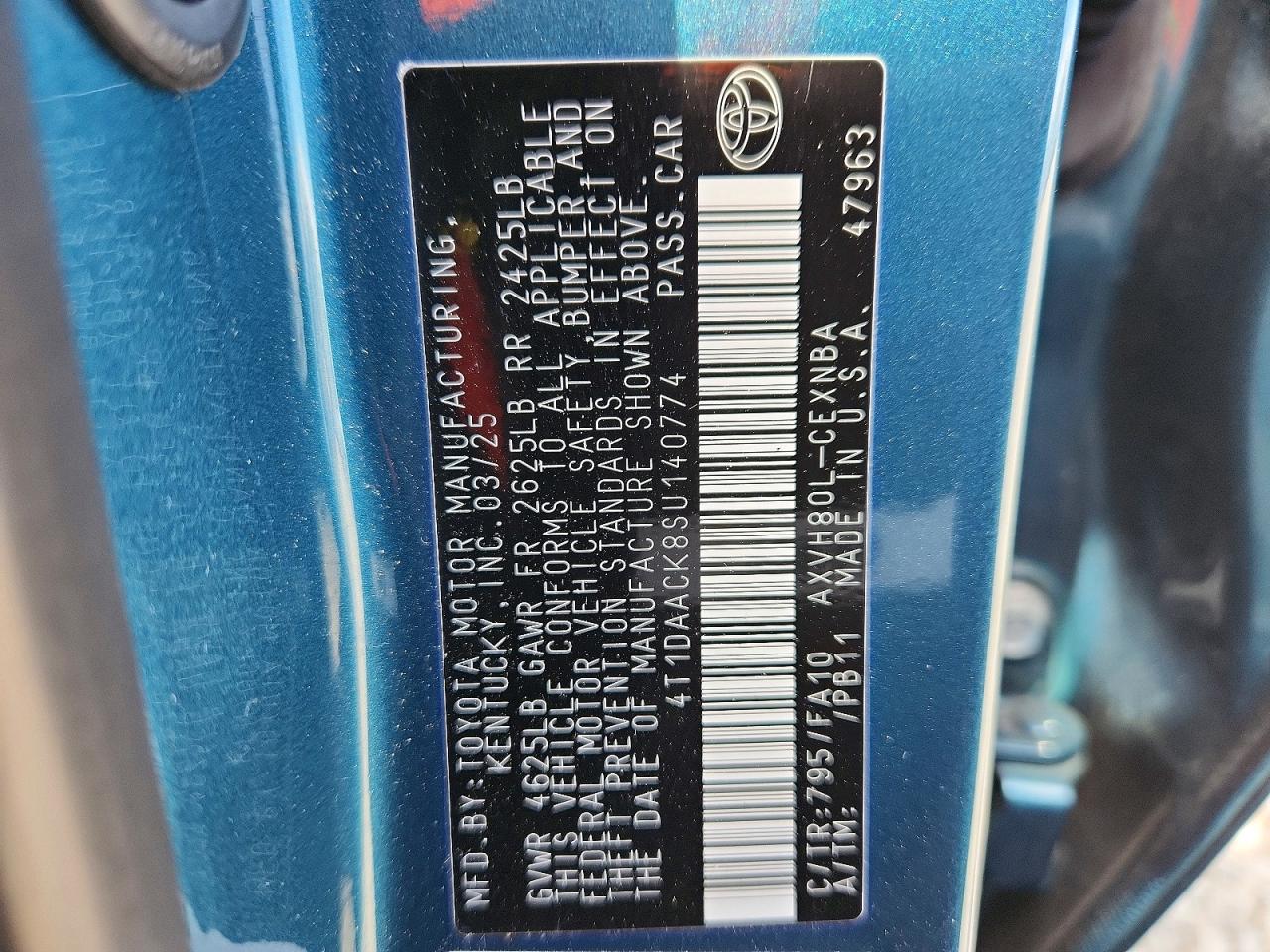2025 TOYOTA CAMRY LE photo 23