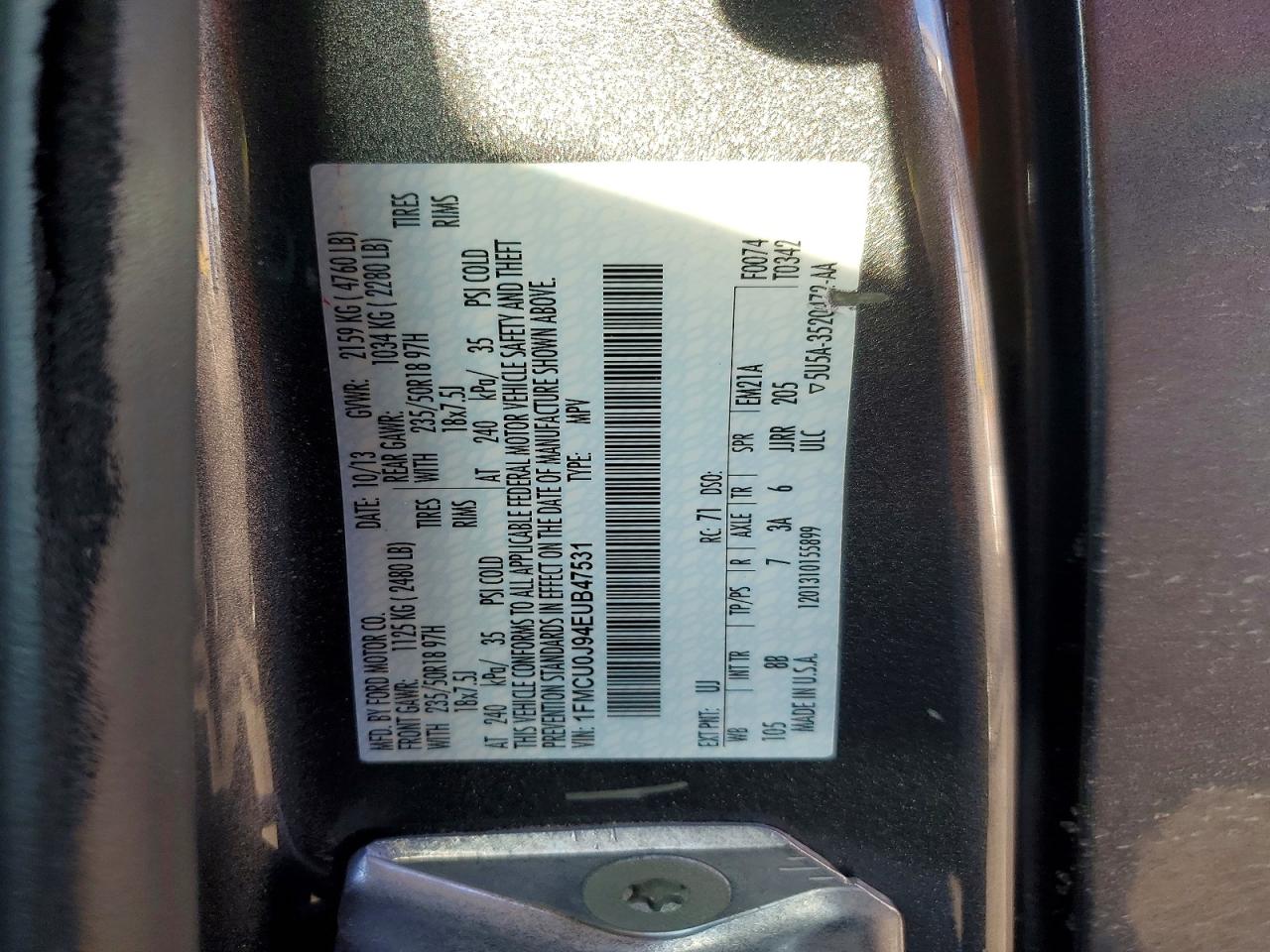 2014 FORD ESCAPE TITANIUM photo 13