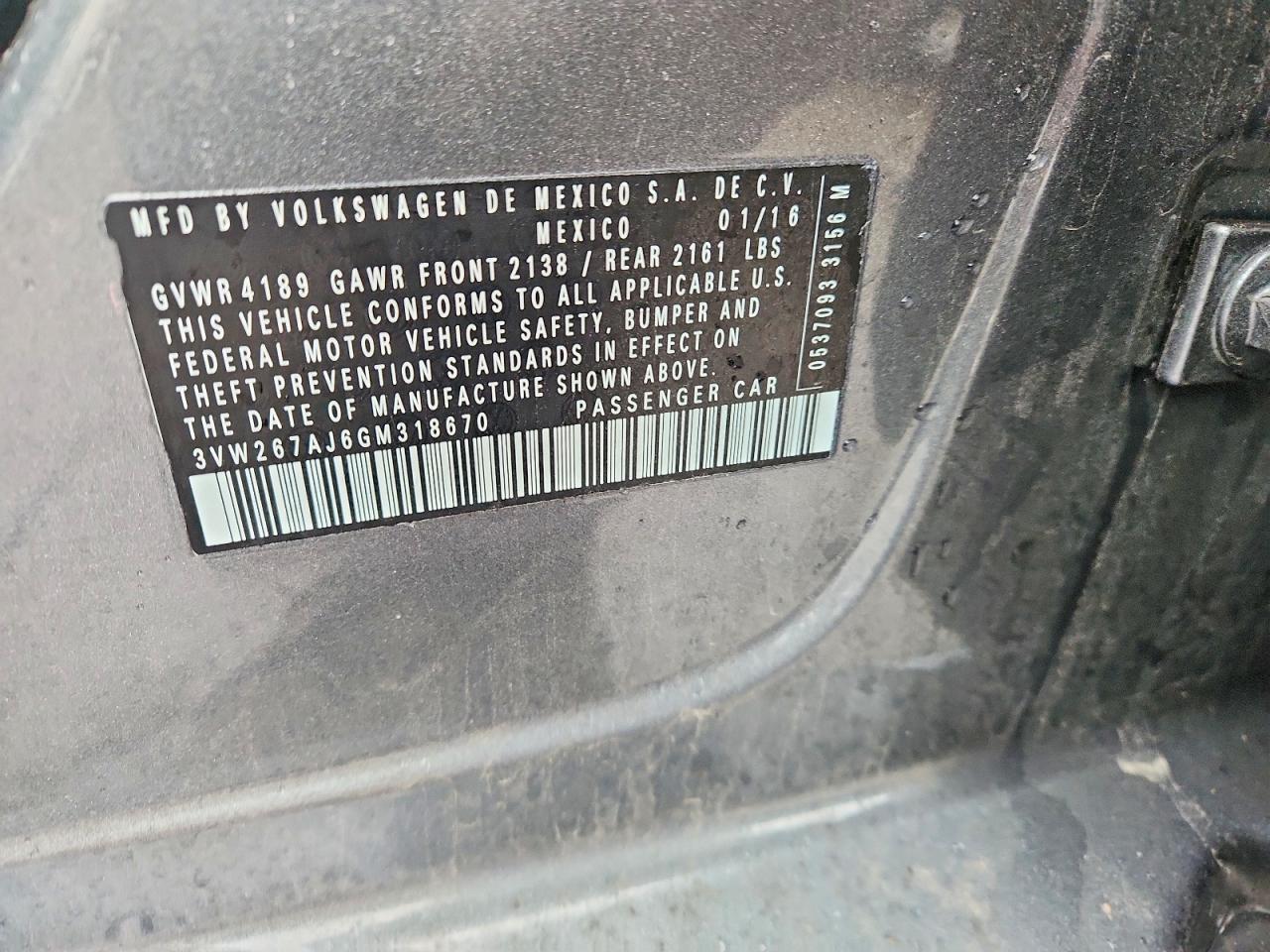 2016 VOLKSWAGEN JETTA S photo 34