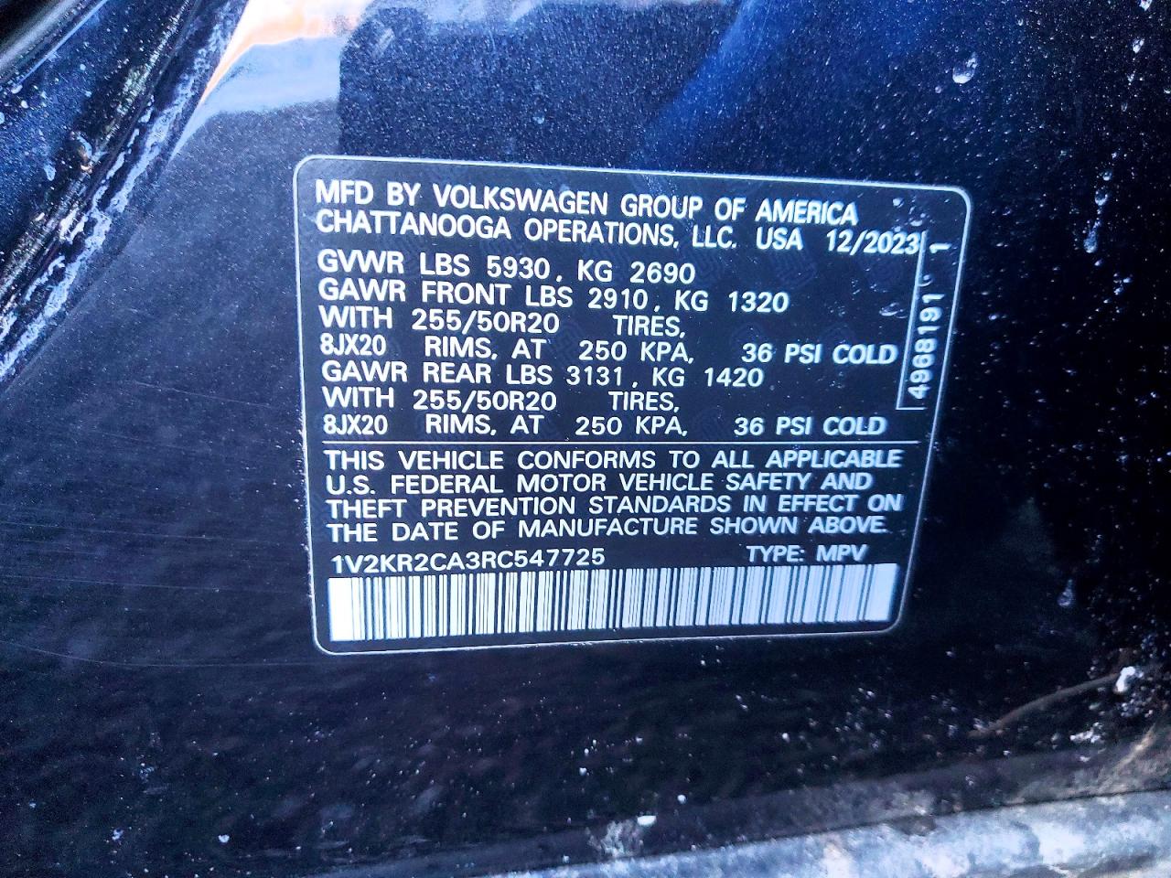 2024 VOLKSWAGEN ATLAS SE photo 13