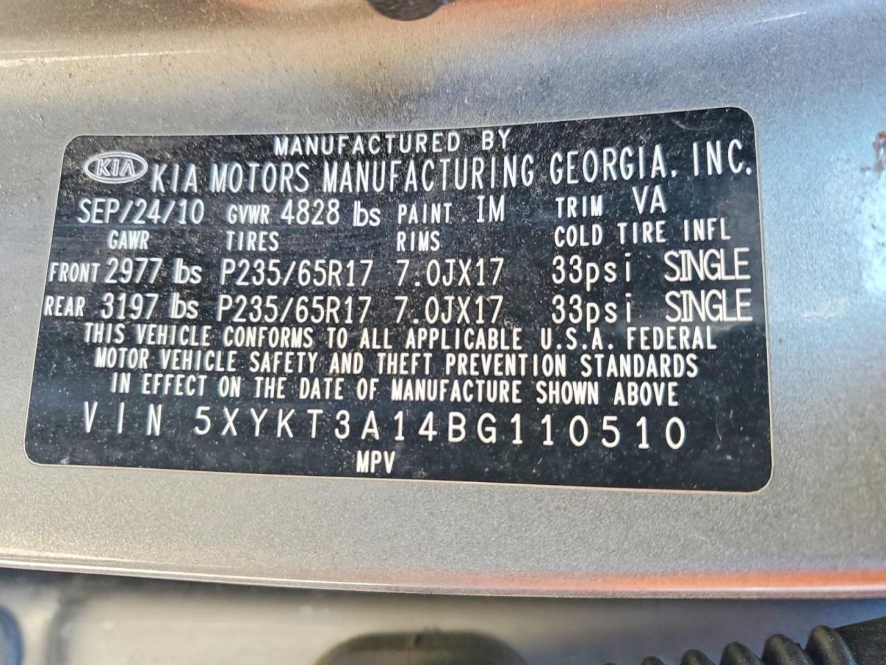 2011 KIA SORENTO LX photo 37