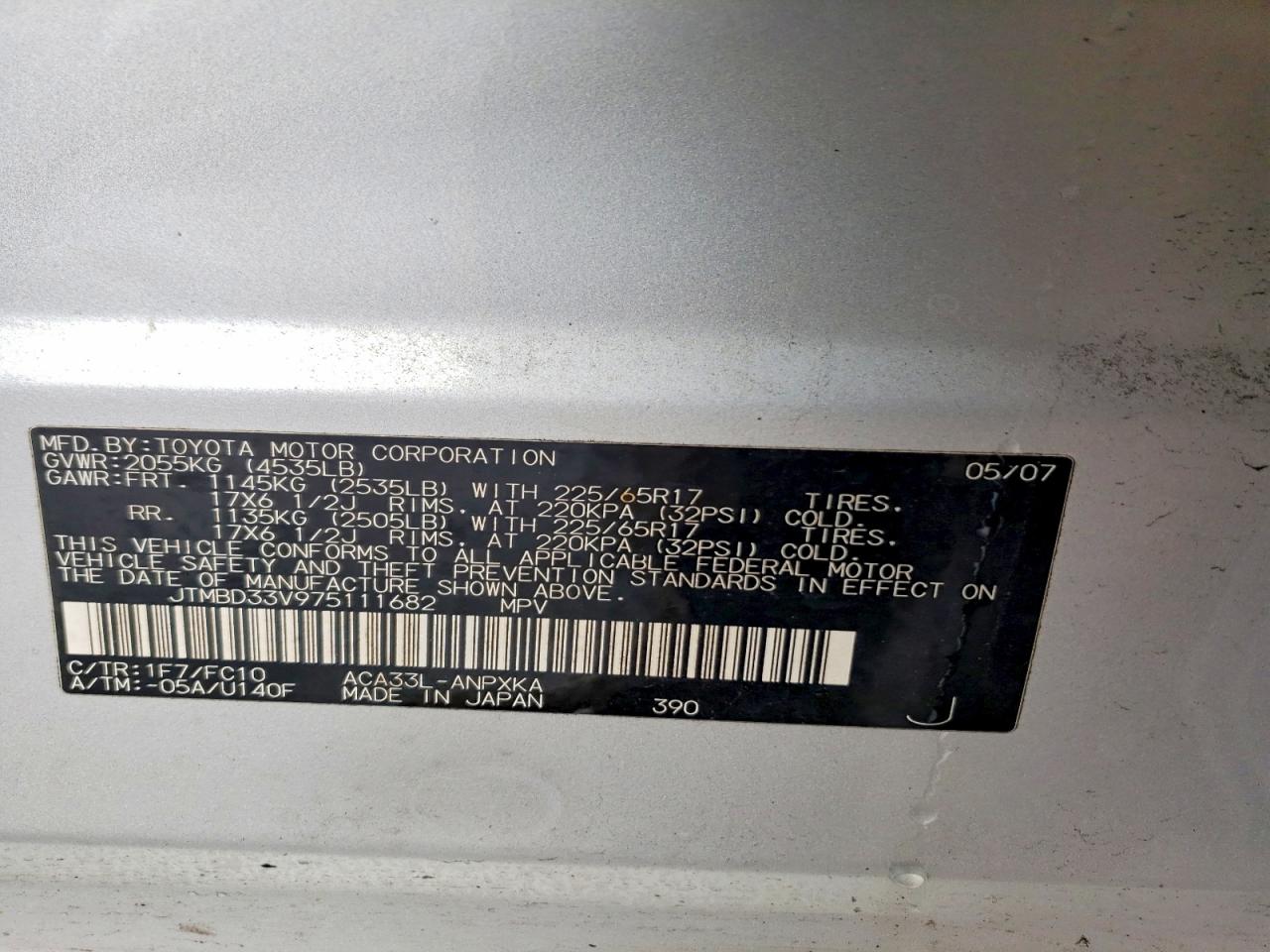 2007 TOYOTA RAV4 BASE photo 13