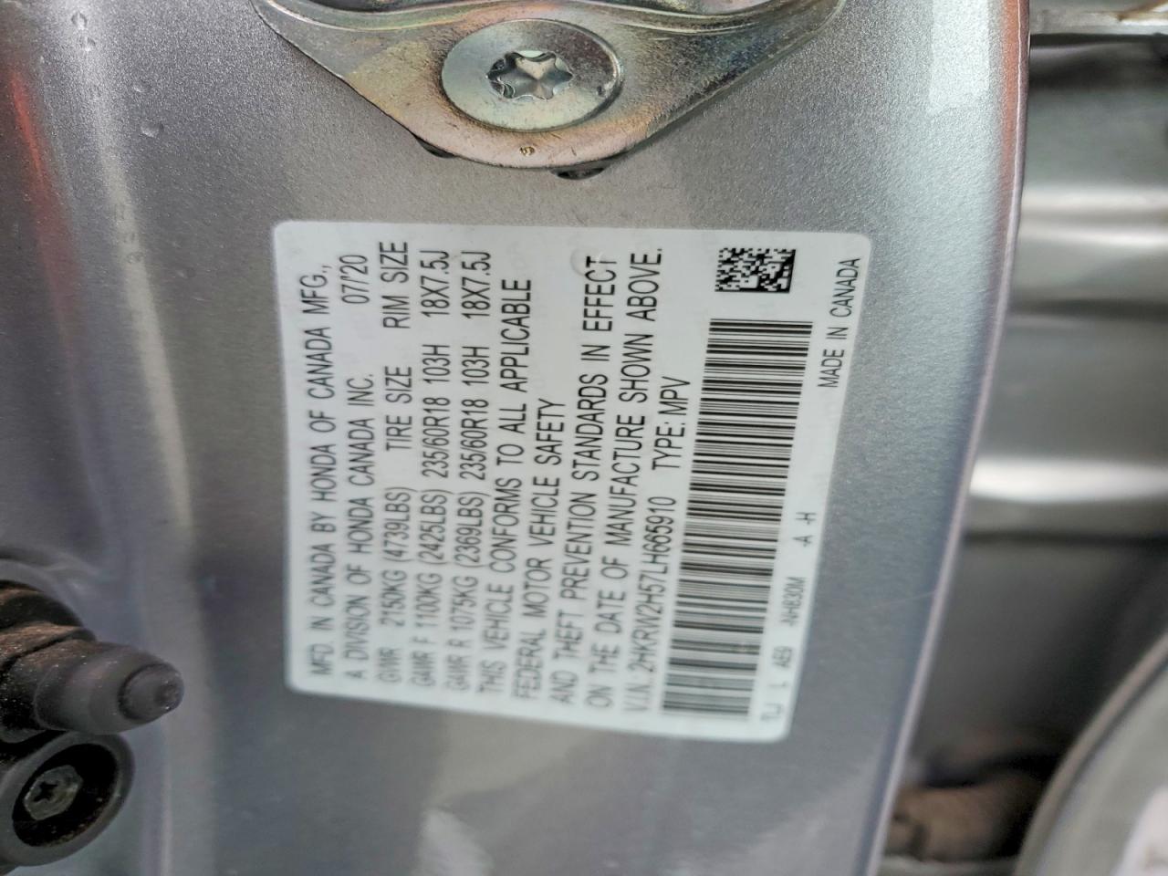 2020 HONDA CR-V EX photo 27