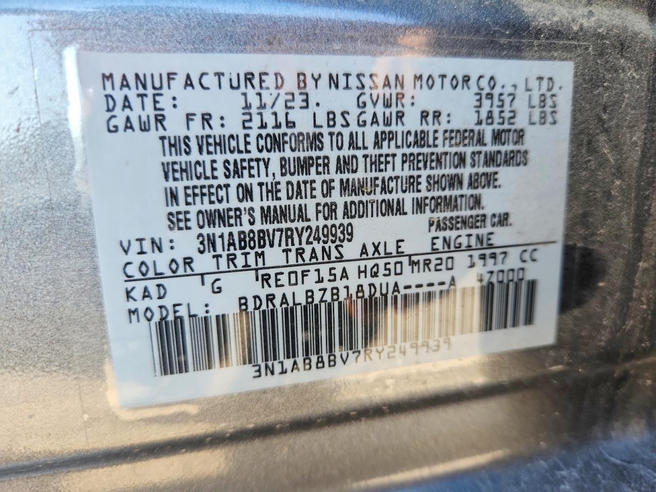 2024 NISSAN SENTRA S photo 49