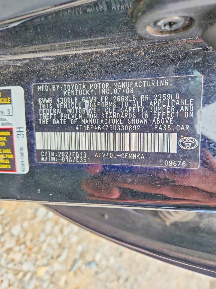 2009 TOYOTA CAMRY BASE photo 13