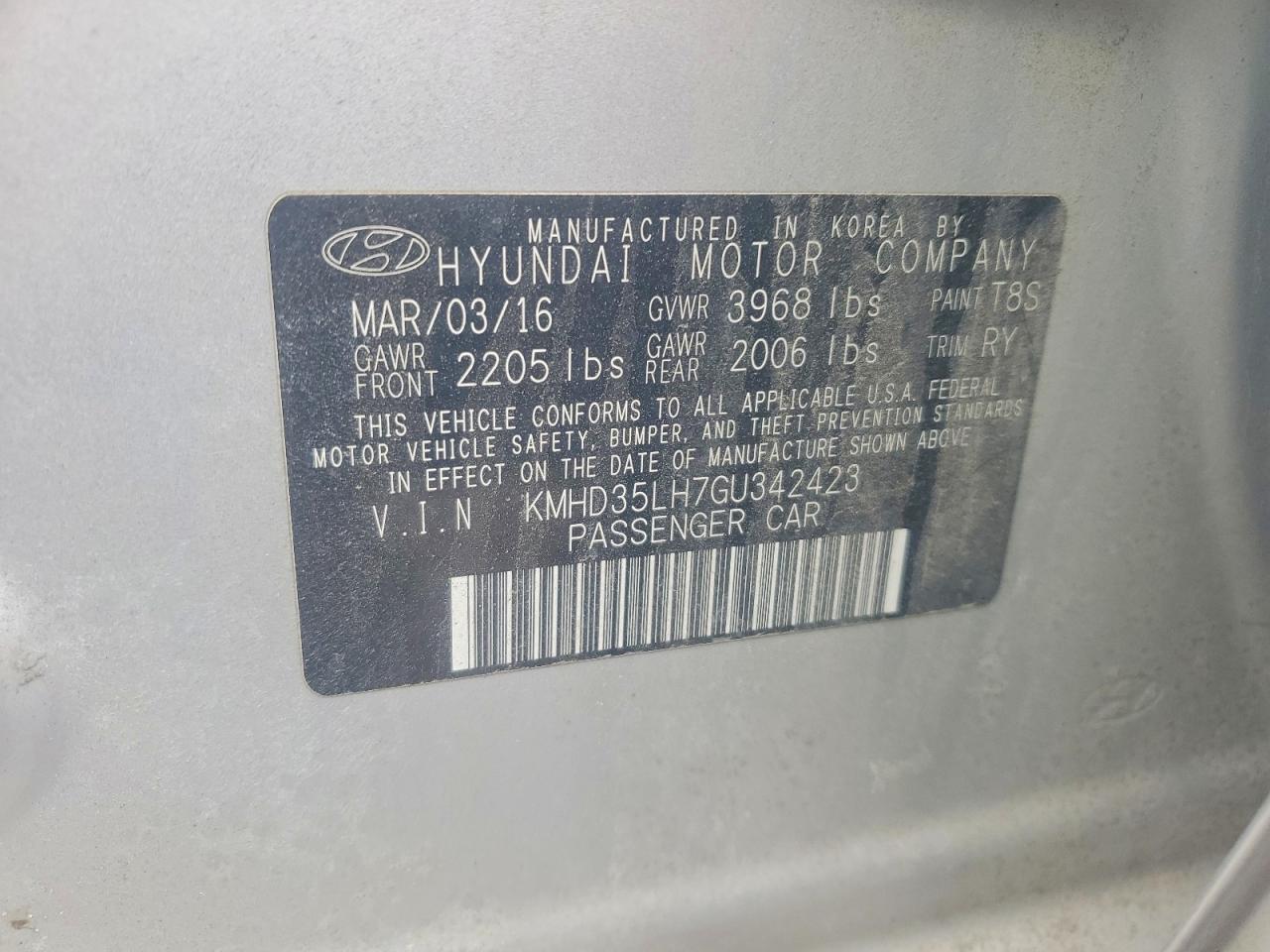 2016 HYUNDAI ELANTRA GT BASE photo 23