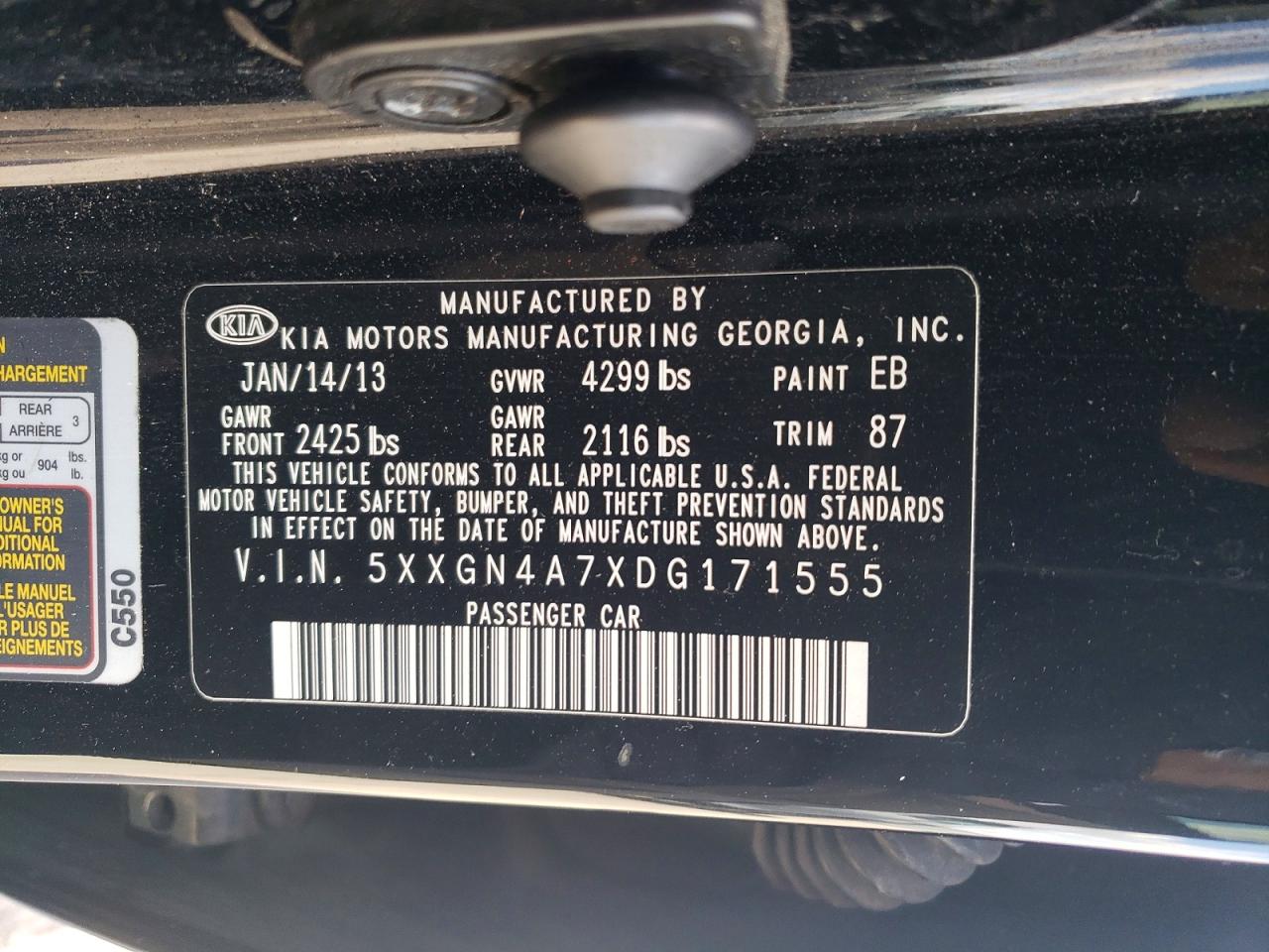 2013 KIA OPTIMA EX photo 34