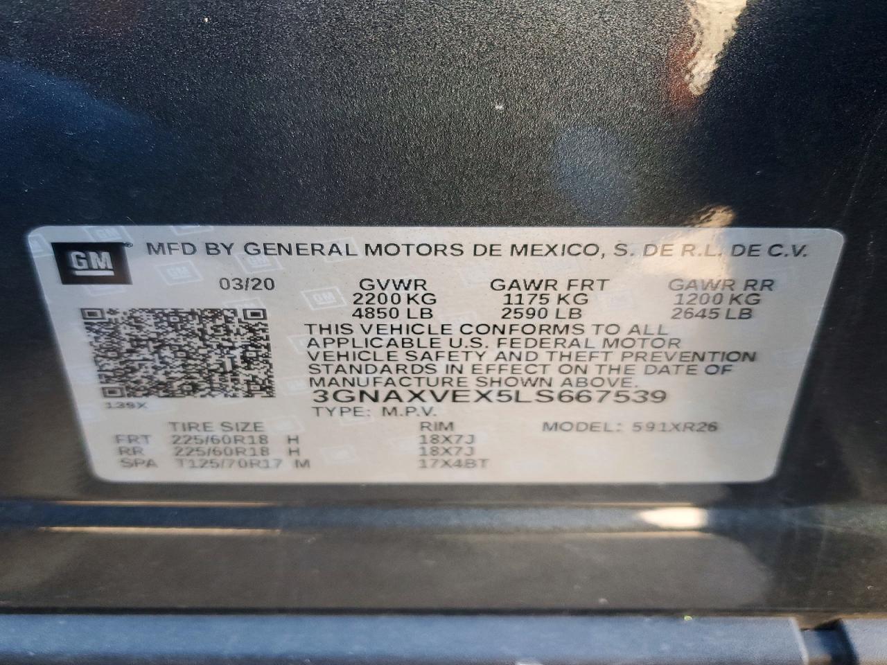 2020 CHEVROLET EQUINOX LT photo 37