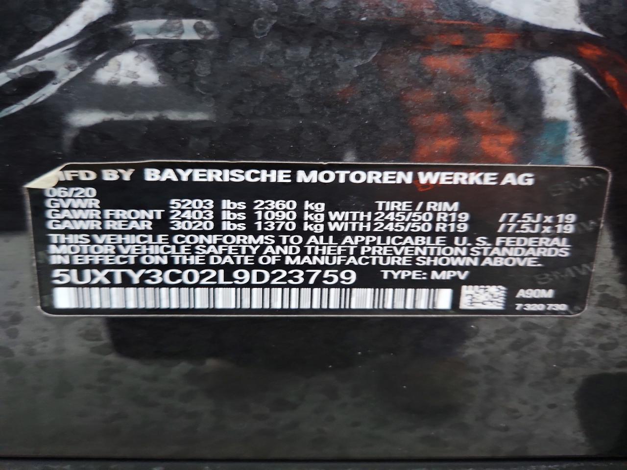 2020 BMW X3 SDRIVE30I photo 23