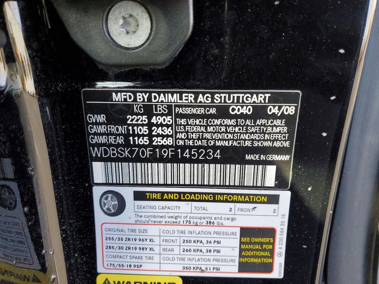 2009 MERCEDES-BENZ SL 63 AMG photo 13