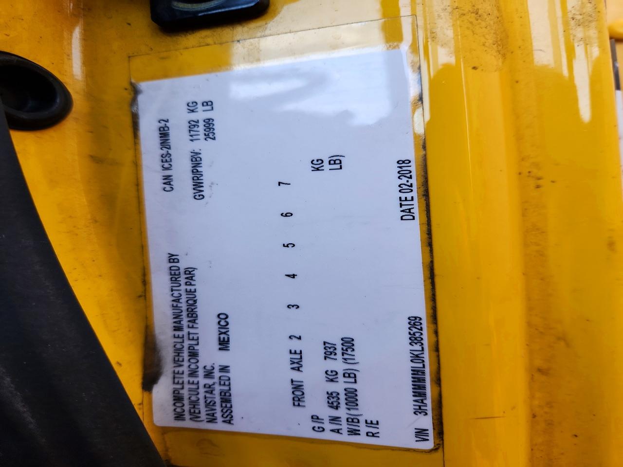2019 INTERNATIONAL MA025 BOX TRUCK photo 10