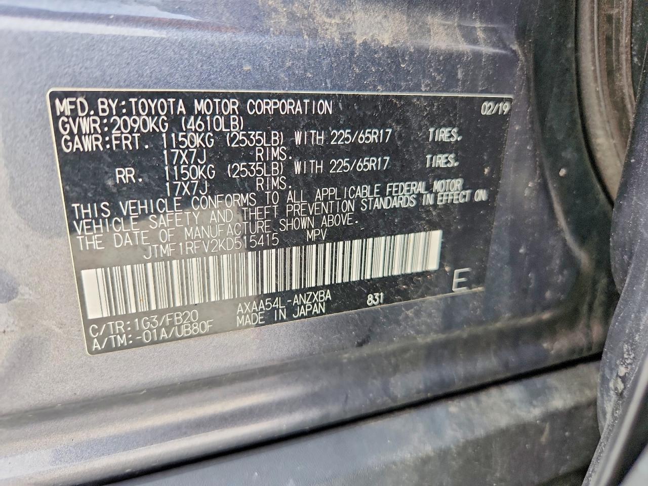 2019 TOYOTA RAV4 LE photo 13