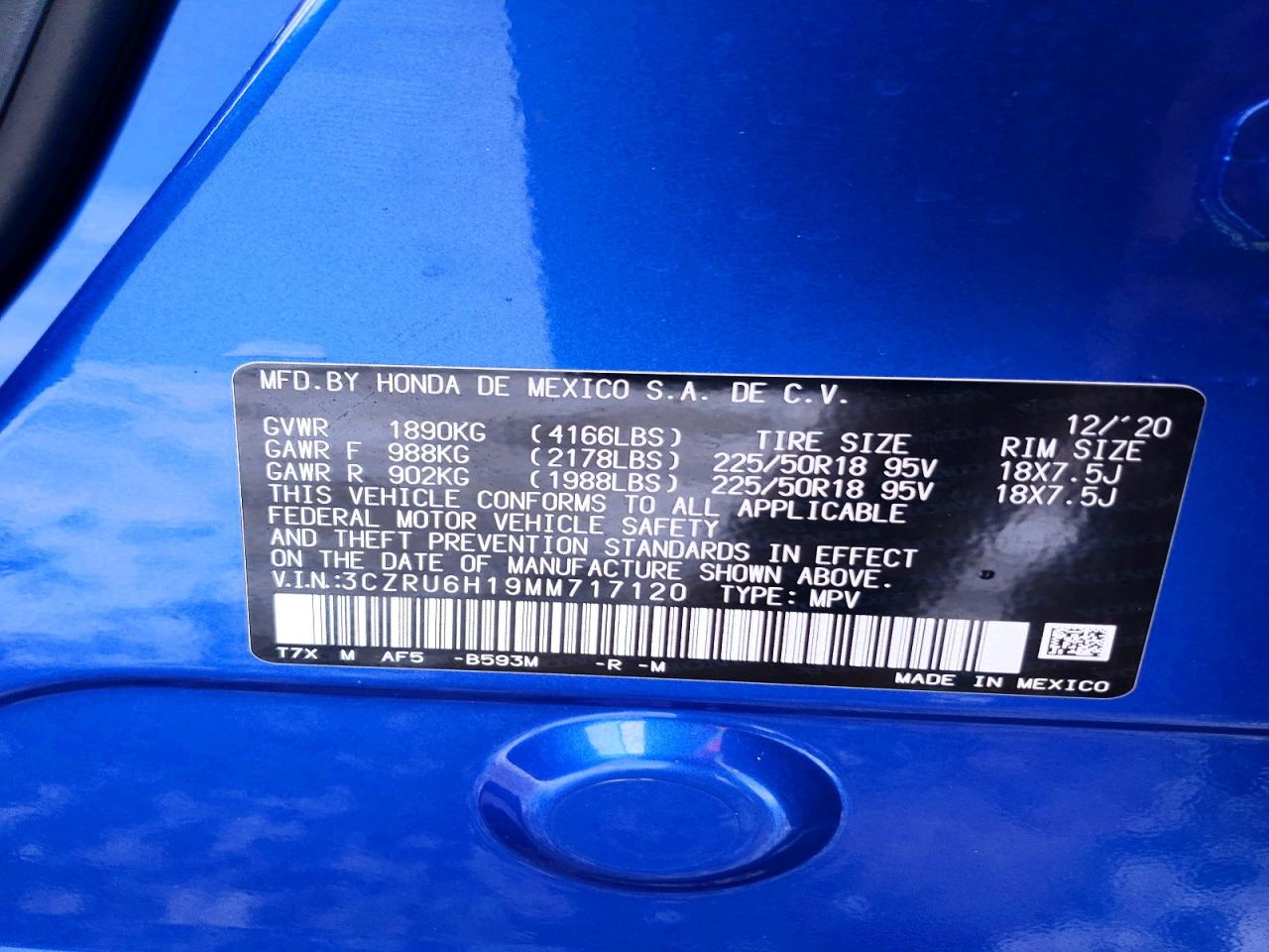 2021 HONDA HR-V SPORT photo 37