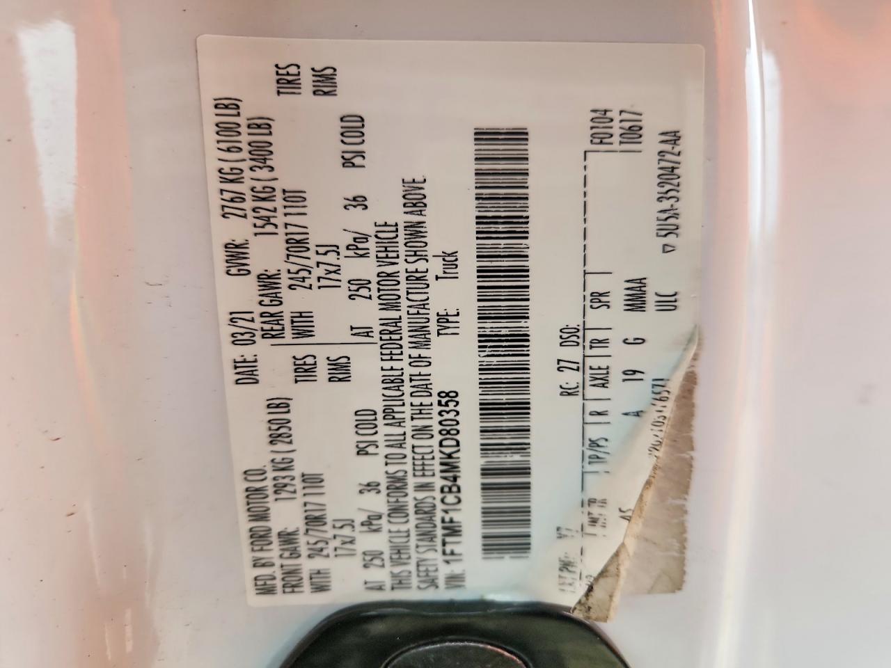 2021 FORD F150 photo 34