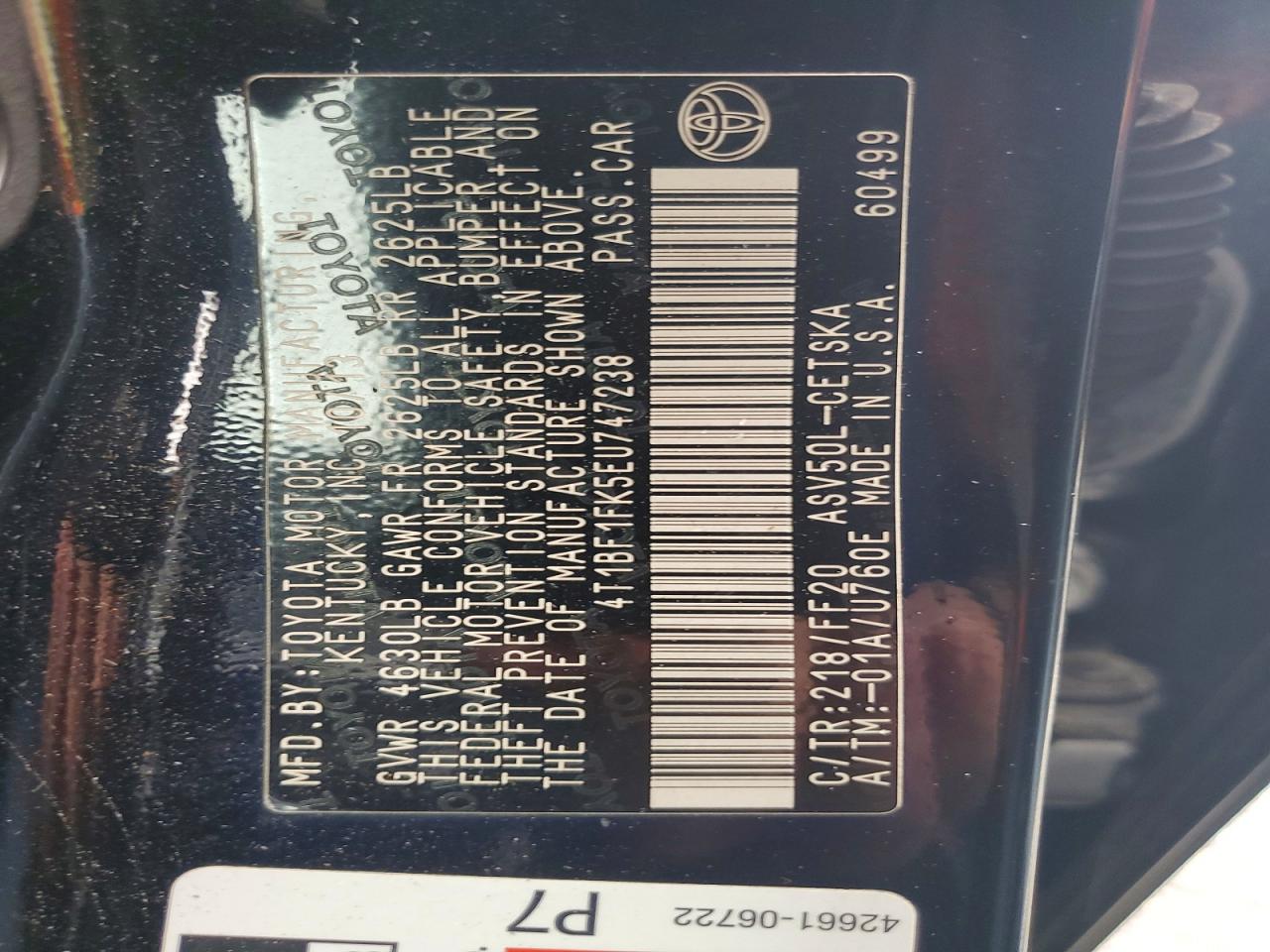 2014 TOYOTA CAMRY photo 34